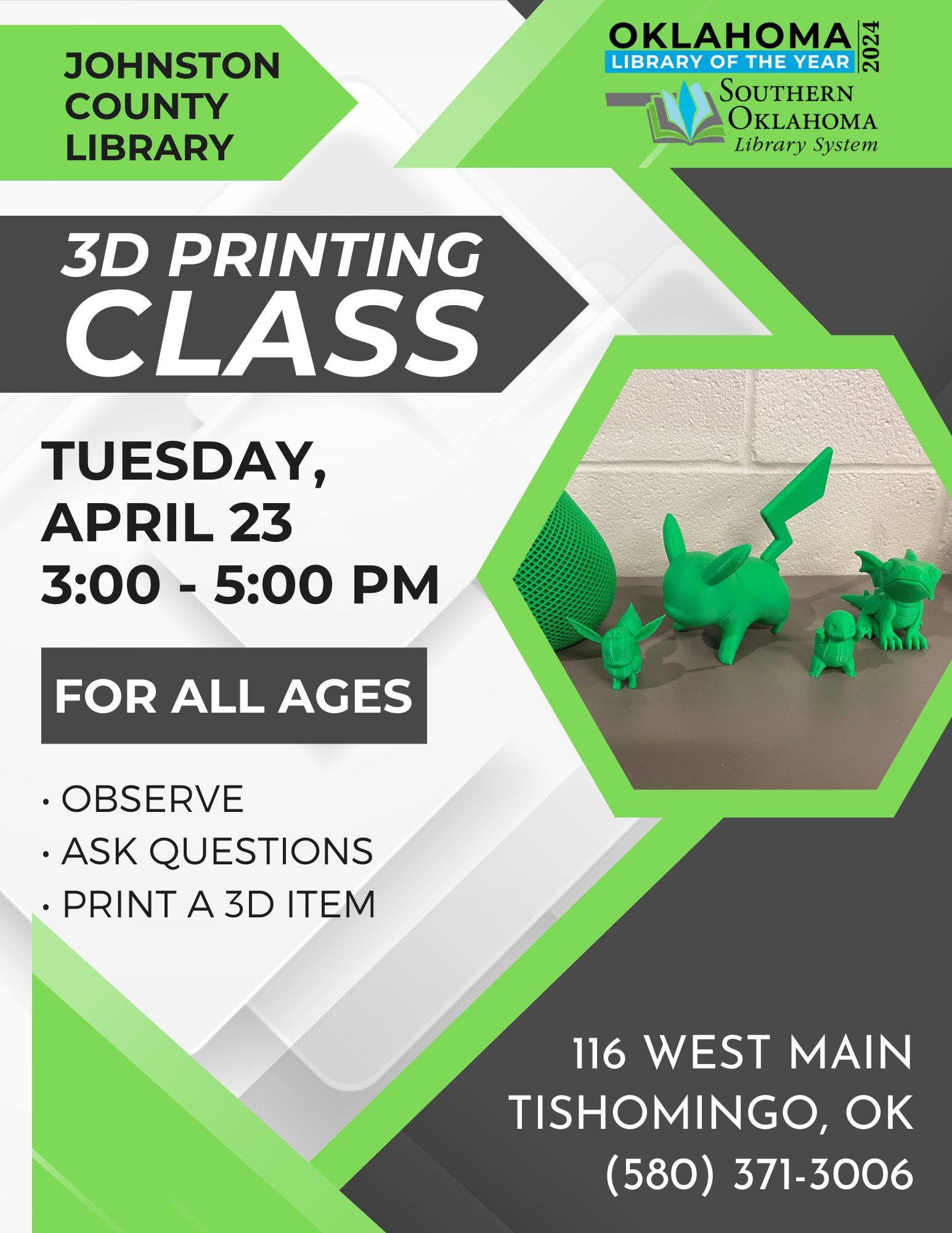3D Printing Class JCL April 2024