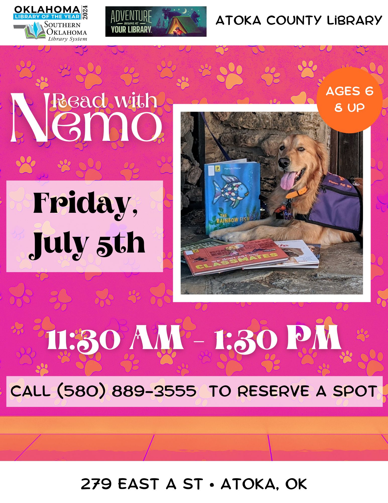 Nemo the Therapy Dog ACL SRP July 2024