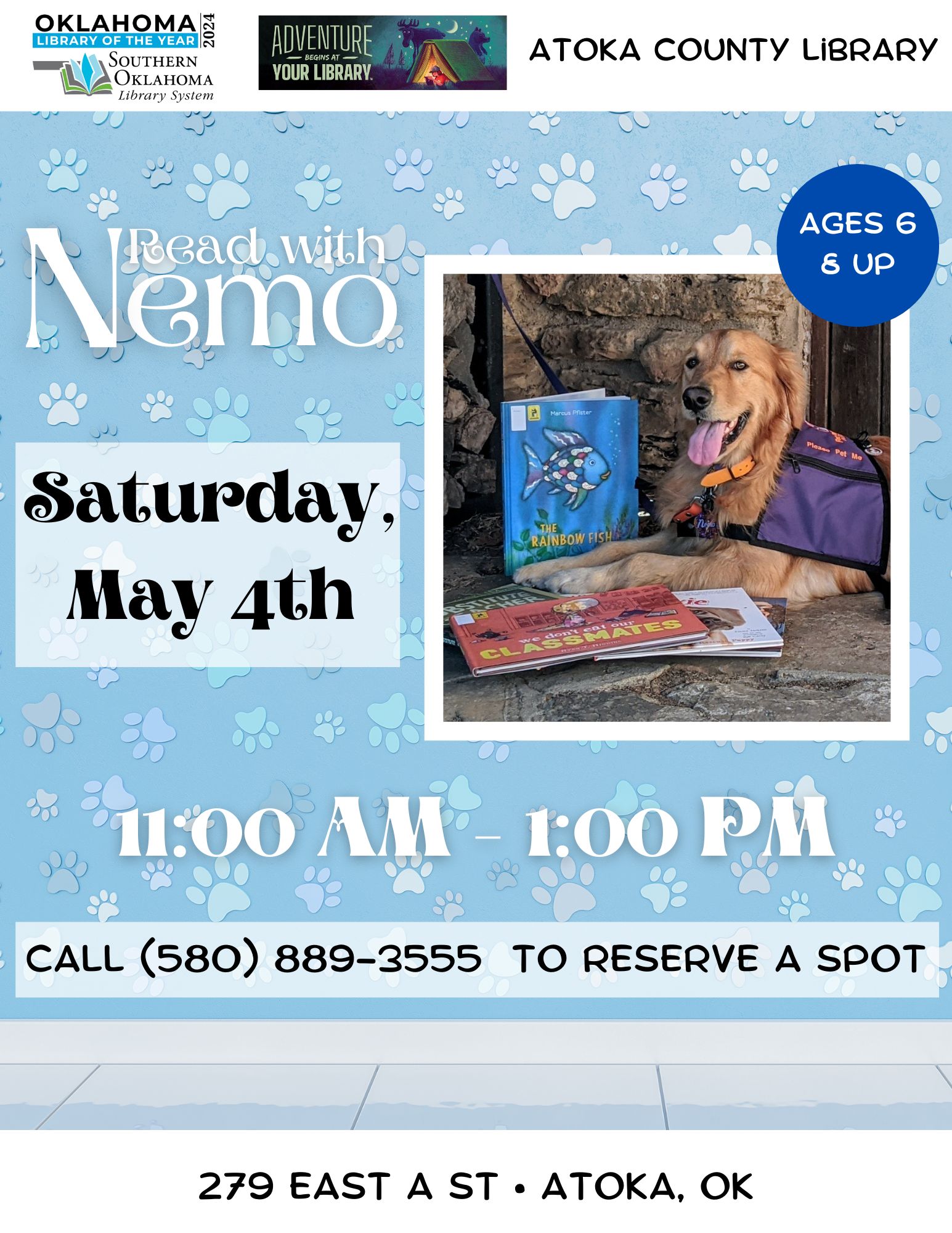 Nemo the Therapy Dog ACL SRP May 2024