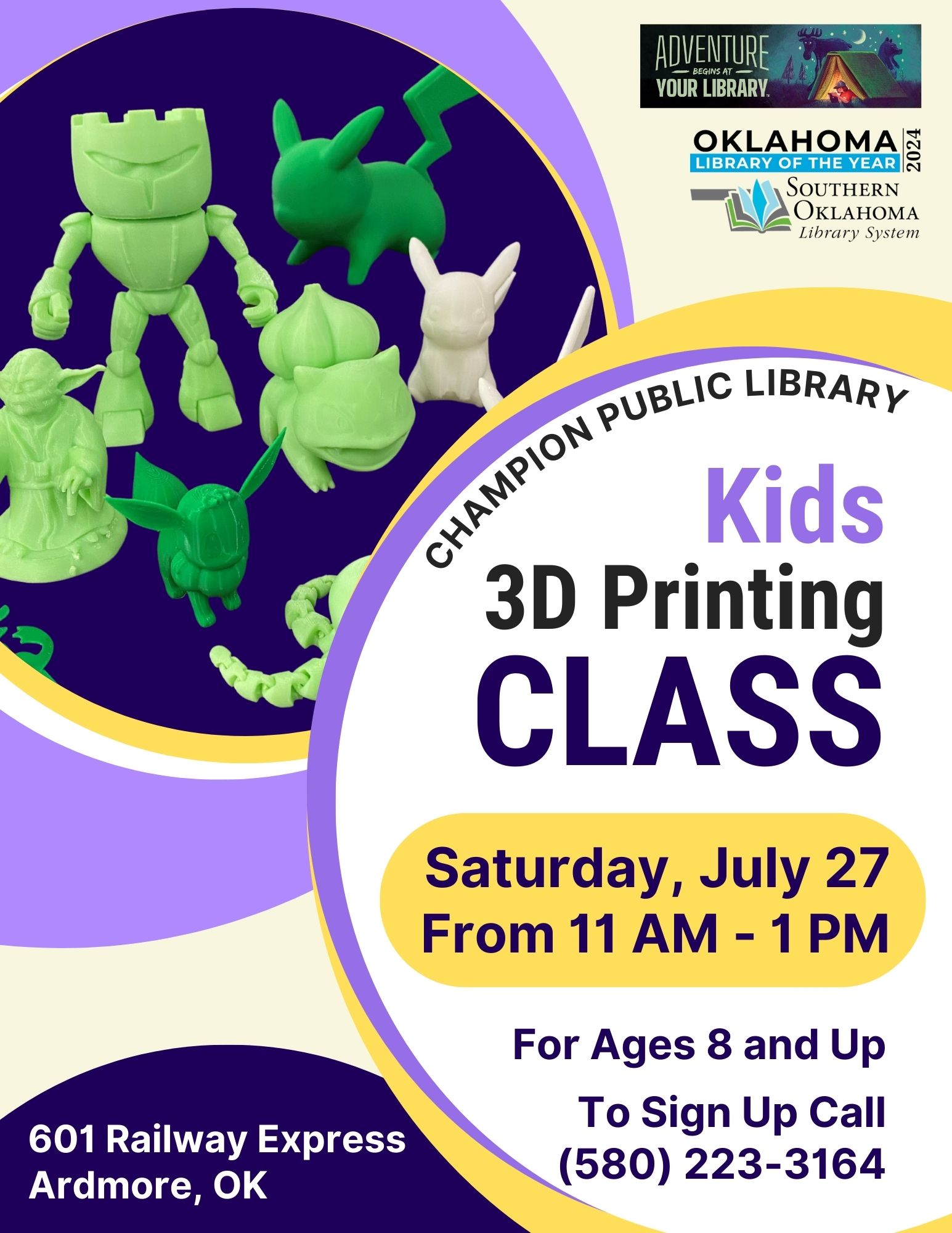 3D Printing for Kids July CPL Flyer SRP 2024