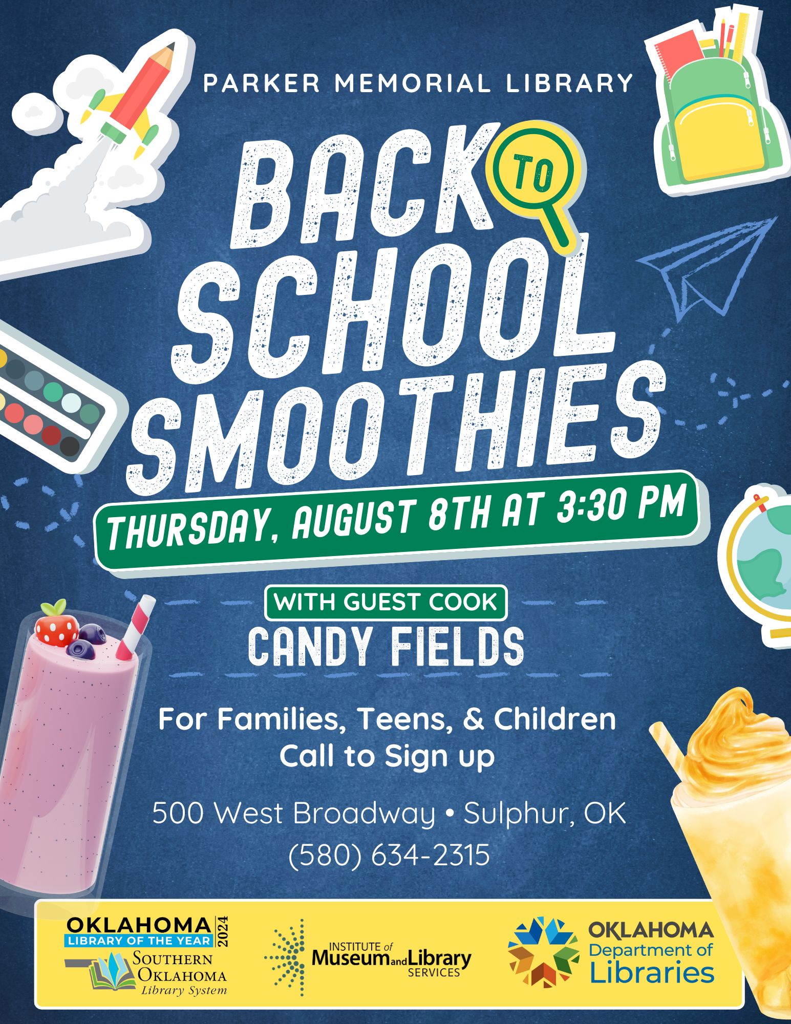 Back to School Smoothies PML Flyer 2024