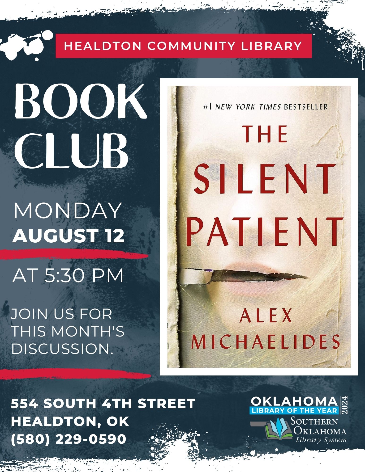 Book Club Silent Patient HCL Flyer