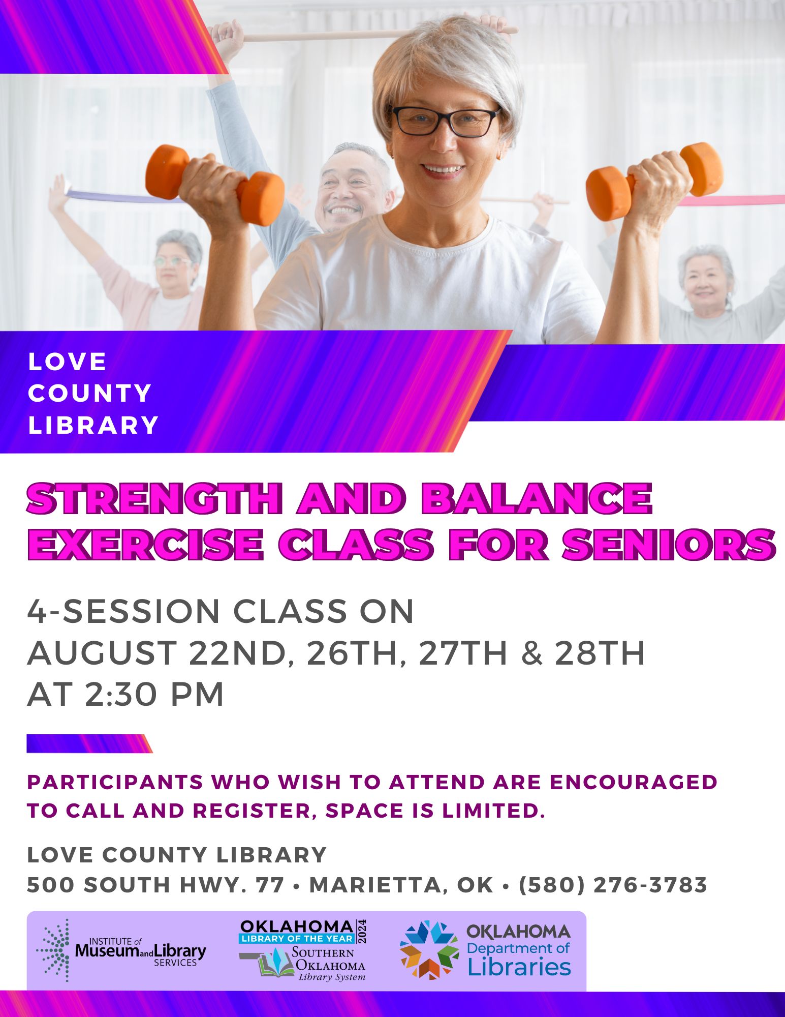 Strength & Balance Class August LCL Flyer