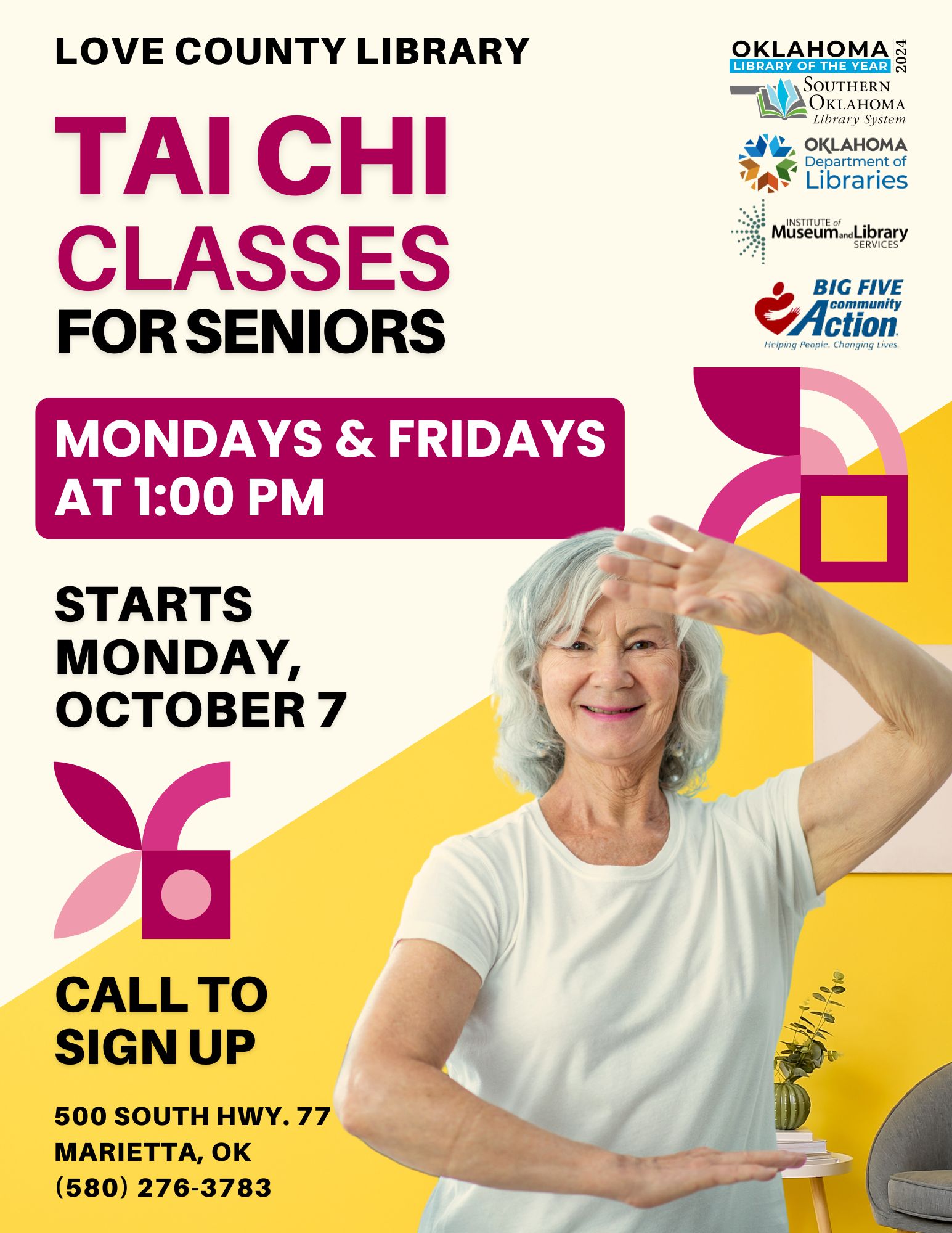 Tai Chi for Seniors LCL Flyer 2024