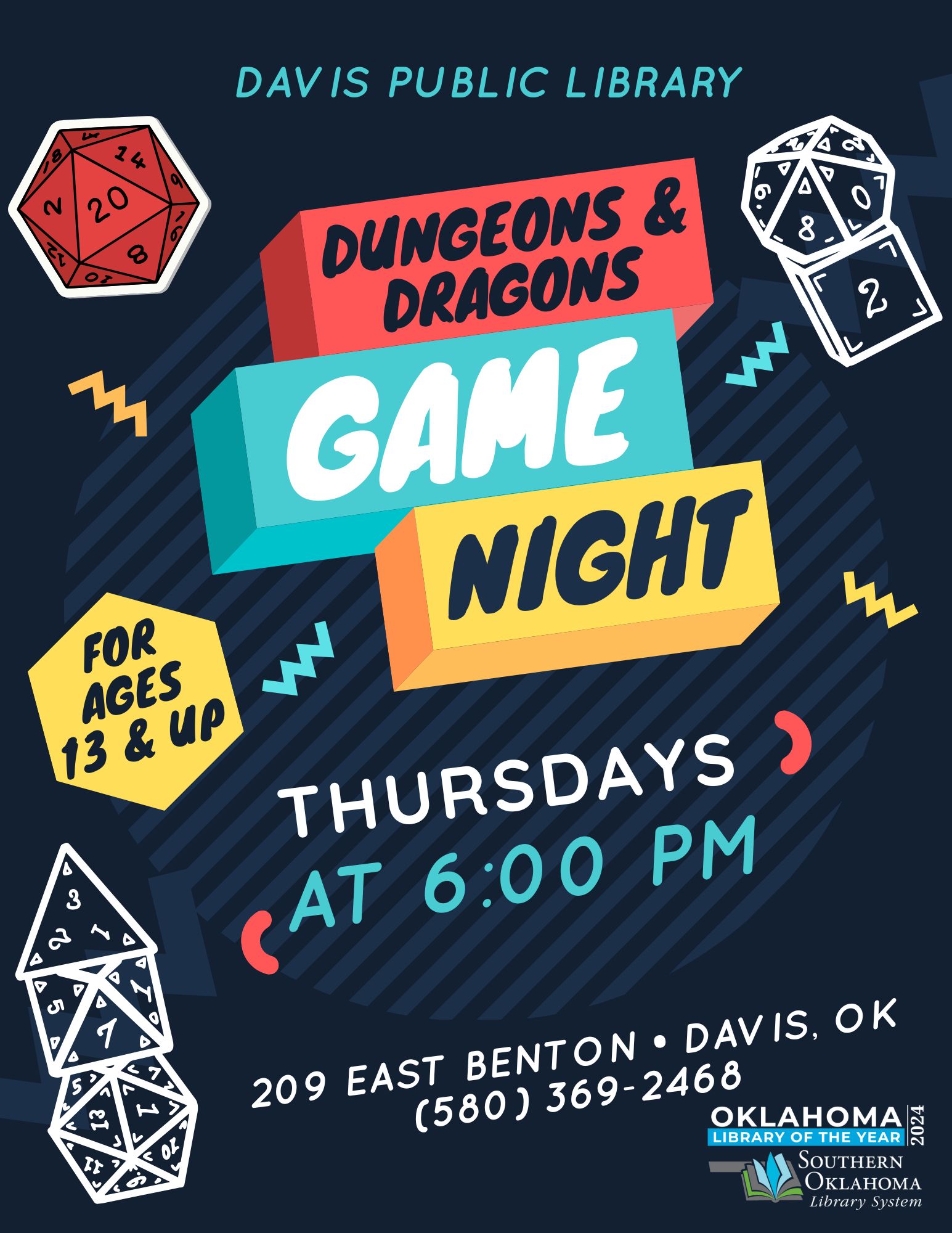 D&D Game Night DPL Flyer