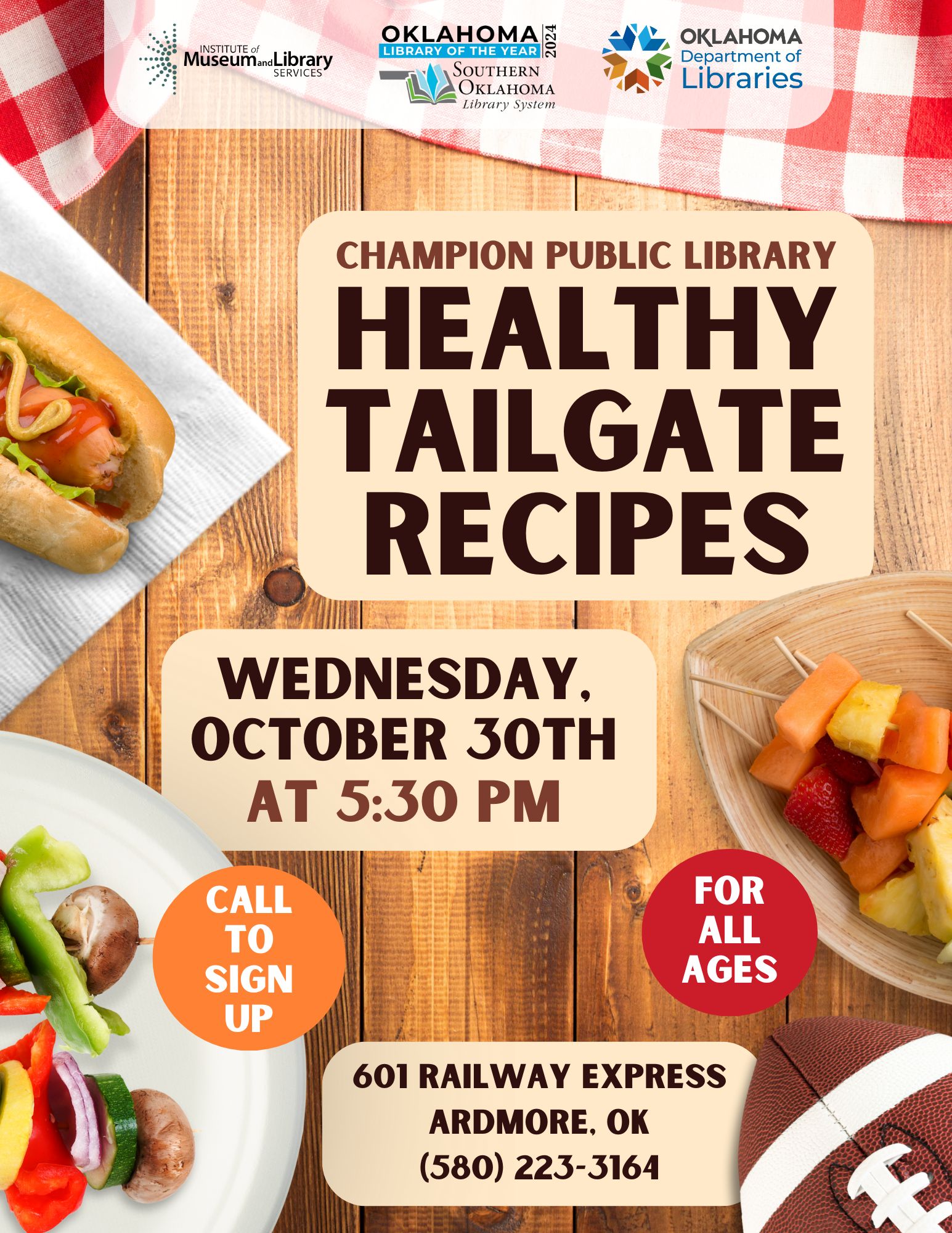 Healthy Tailgate Recipes CPL Flyer 2024