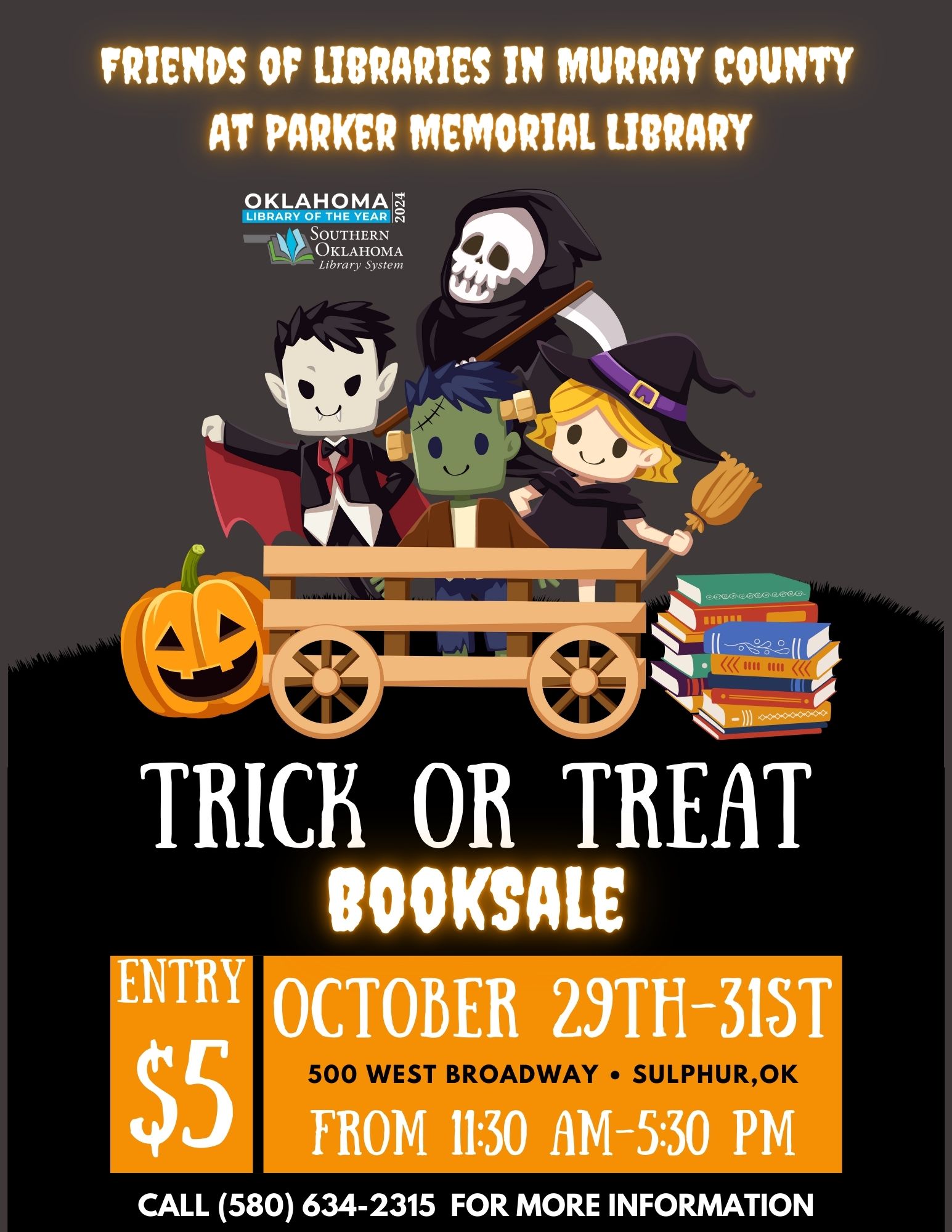 Updated Trick or Treat Booksale 2024 PML Flyer