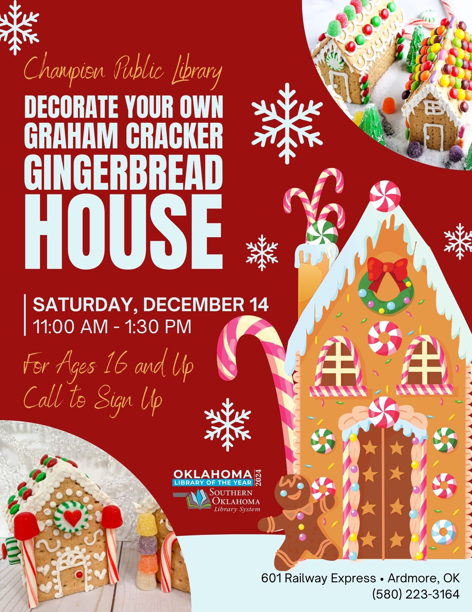 Decorate Gingerbread House CPL Flyer 2024