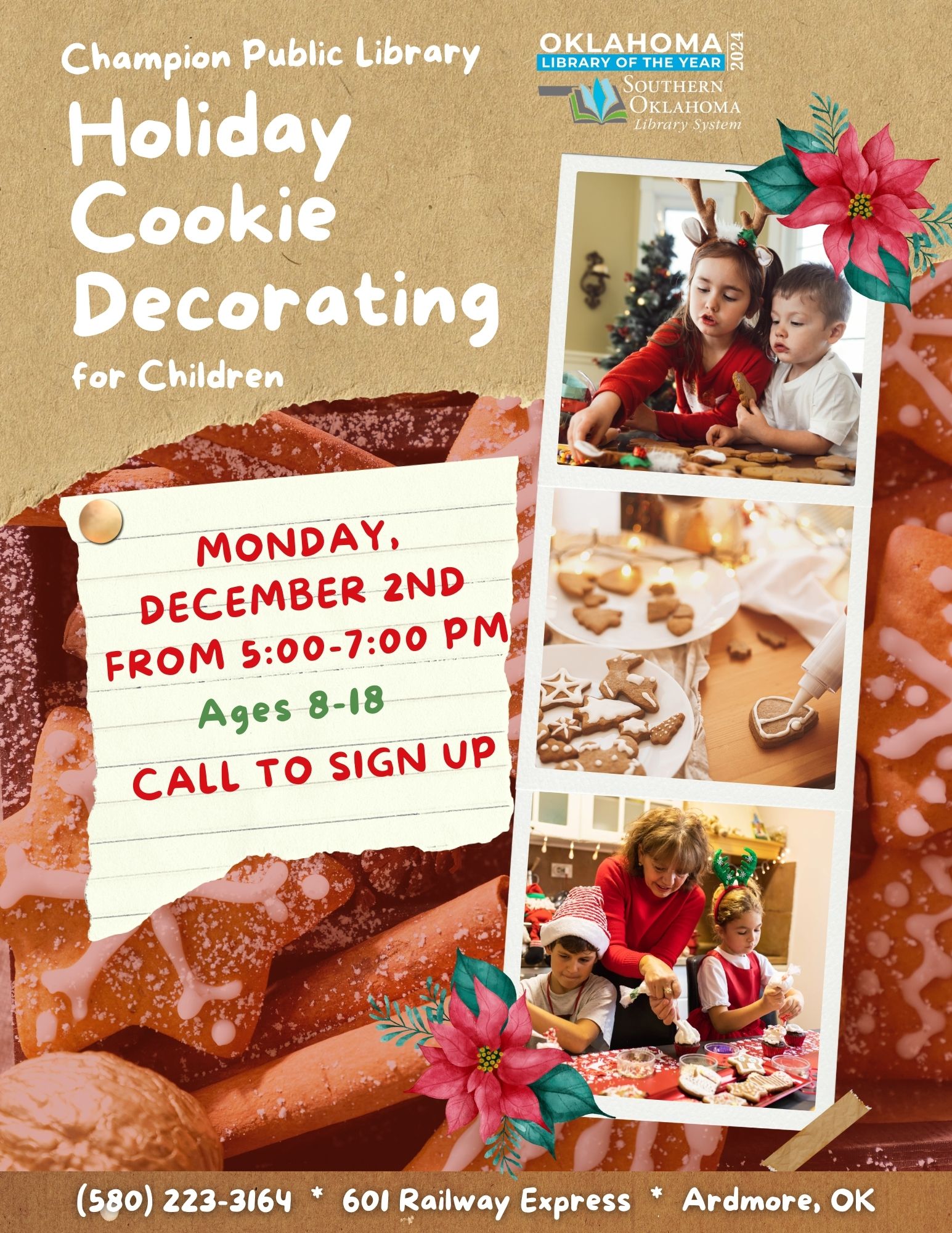 Holiday Cookie Decorating for Kid CPL PR Flyer