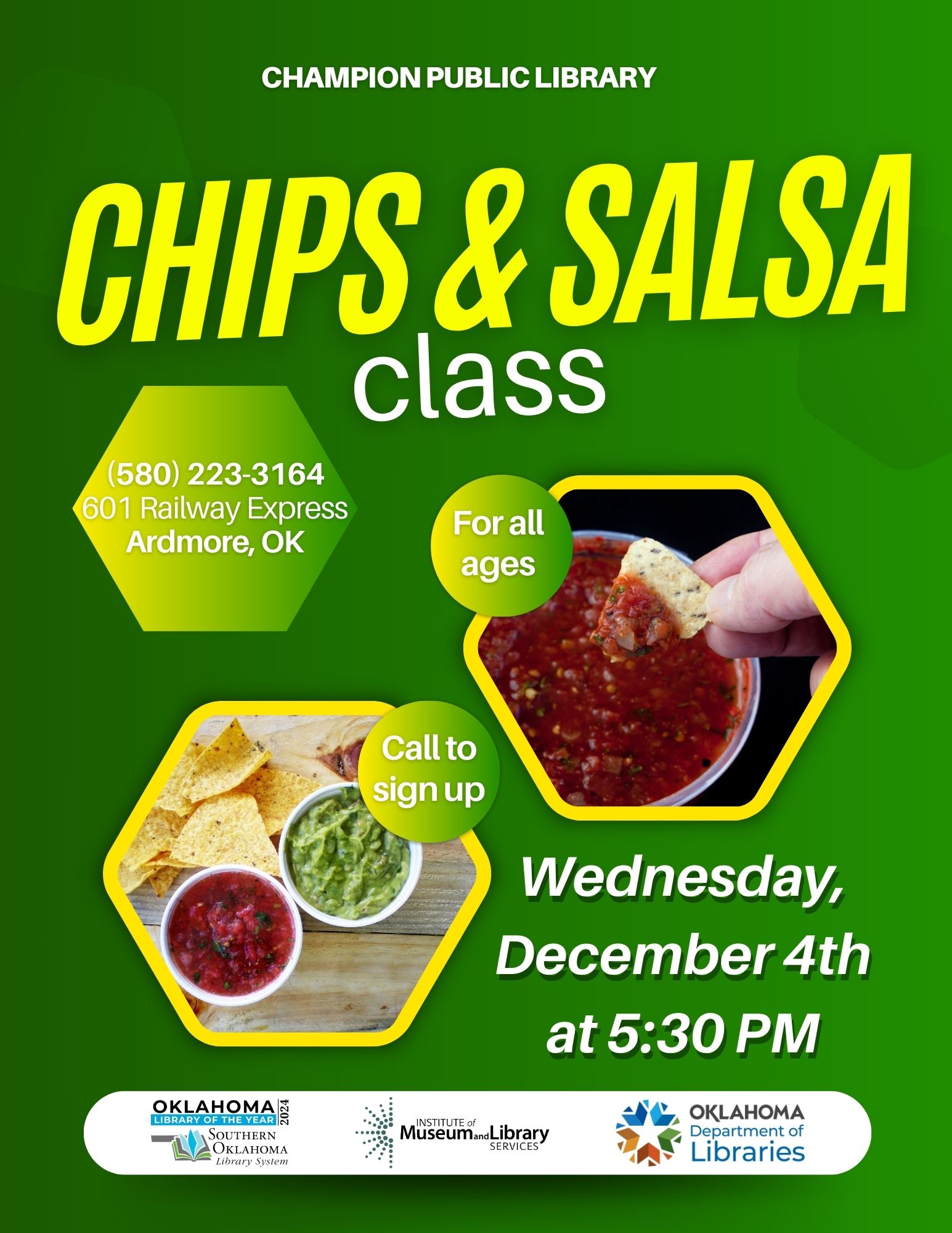 Salsa Making Class CPL PR Flyer