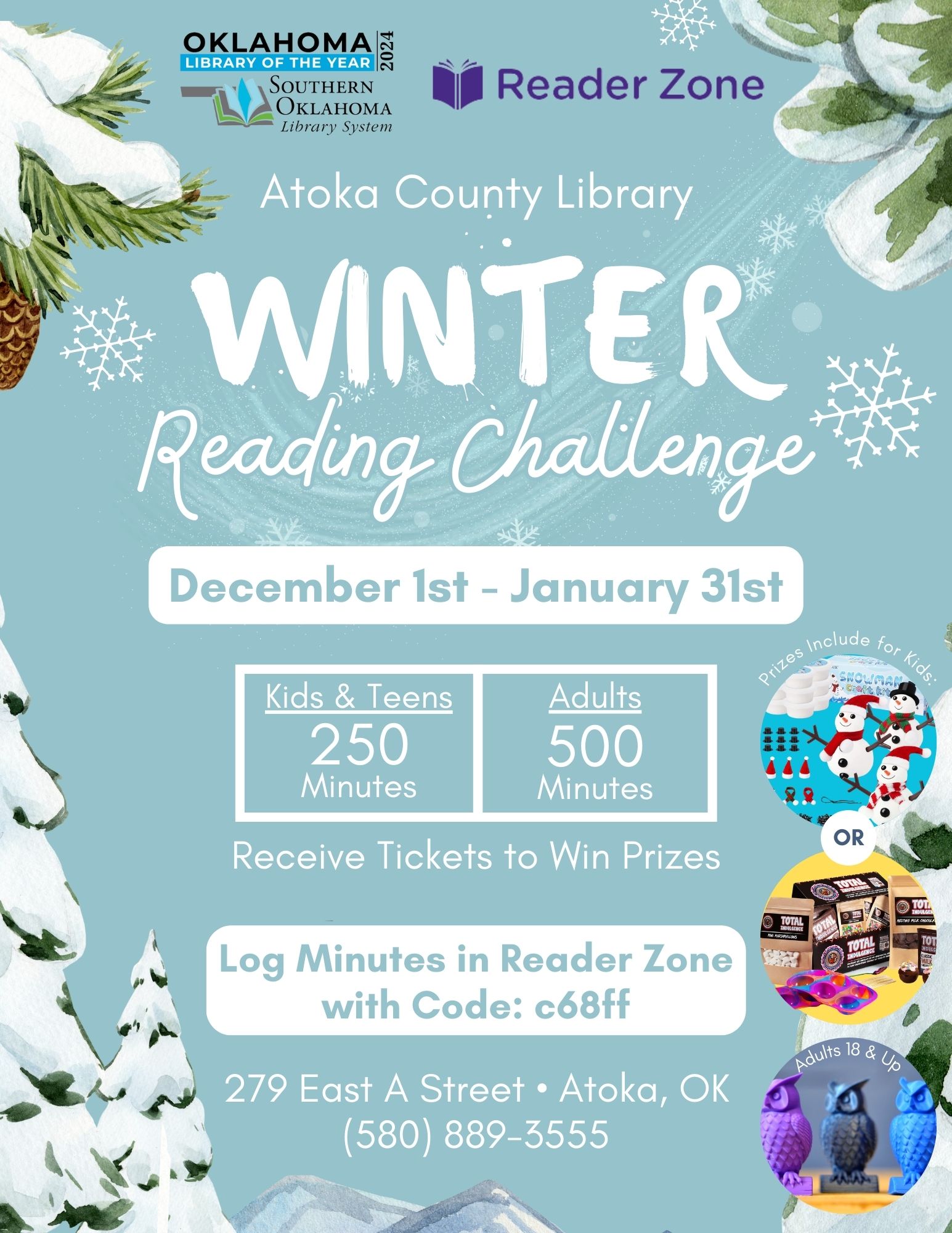 Winter Reading Challenge ACL Flyer 2024