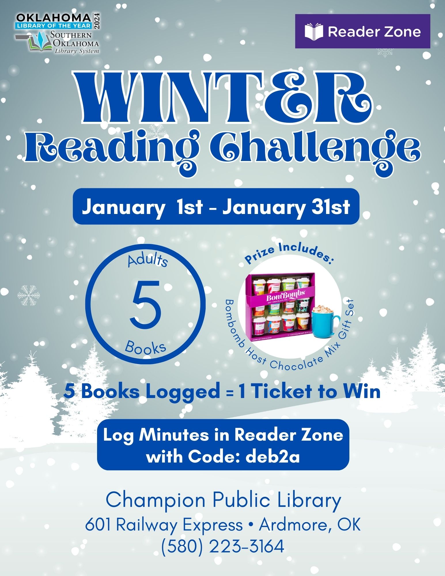 Winter Reading Challenge CPL Flyer 2024