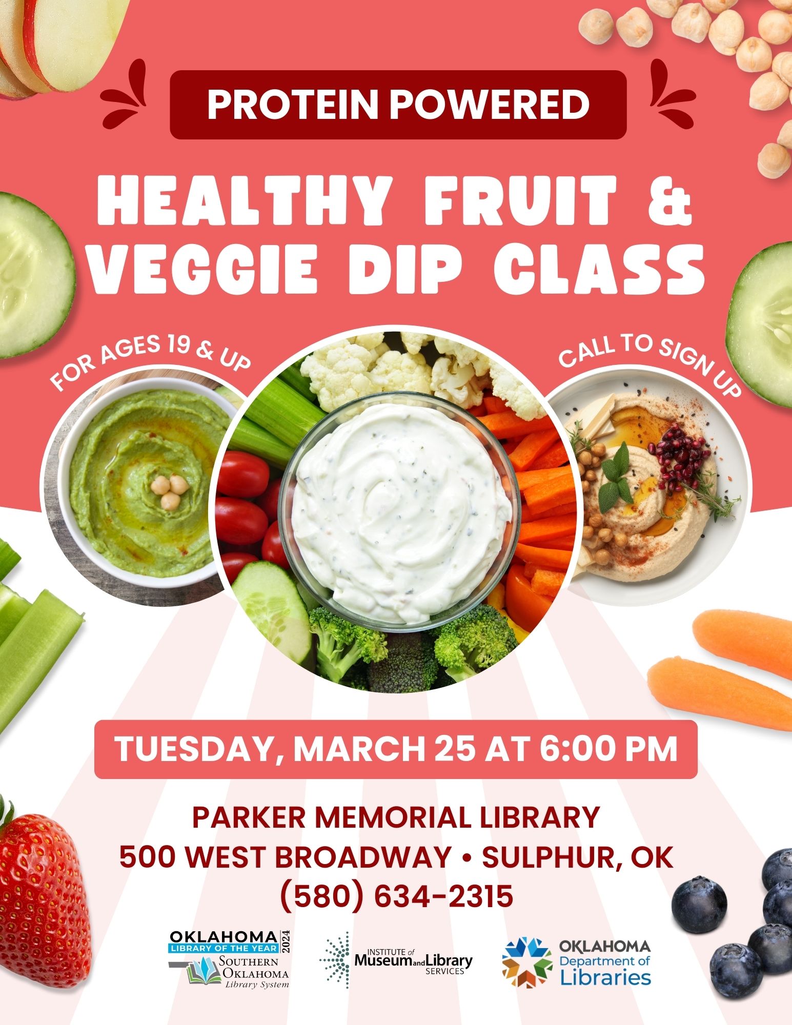 Protein Powered Veggie Dip Class PML Flyer 2025