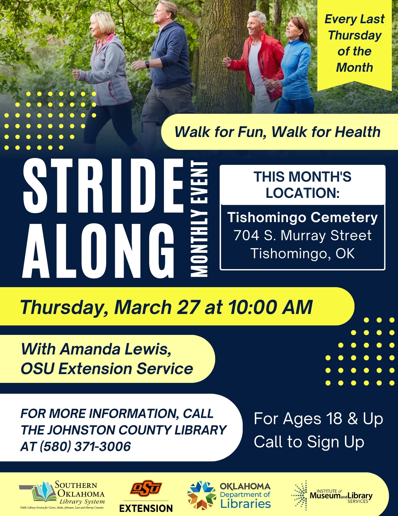 Stride Along Monthly Event JCL Flyer MAR 2025