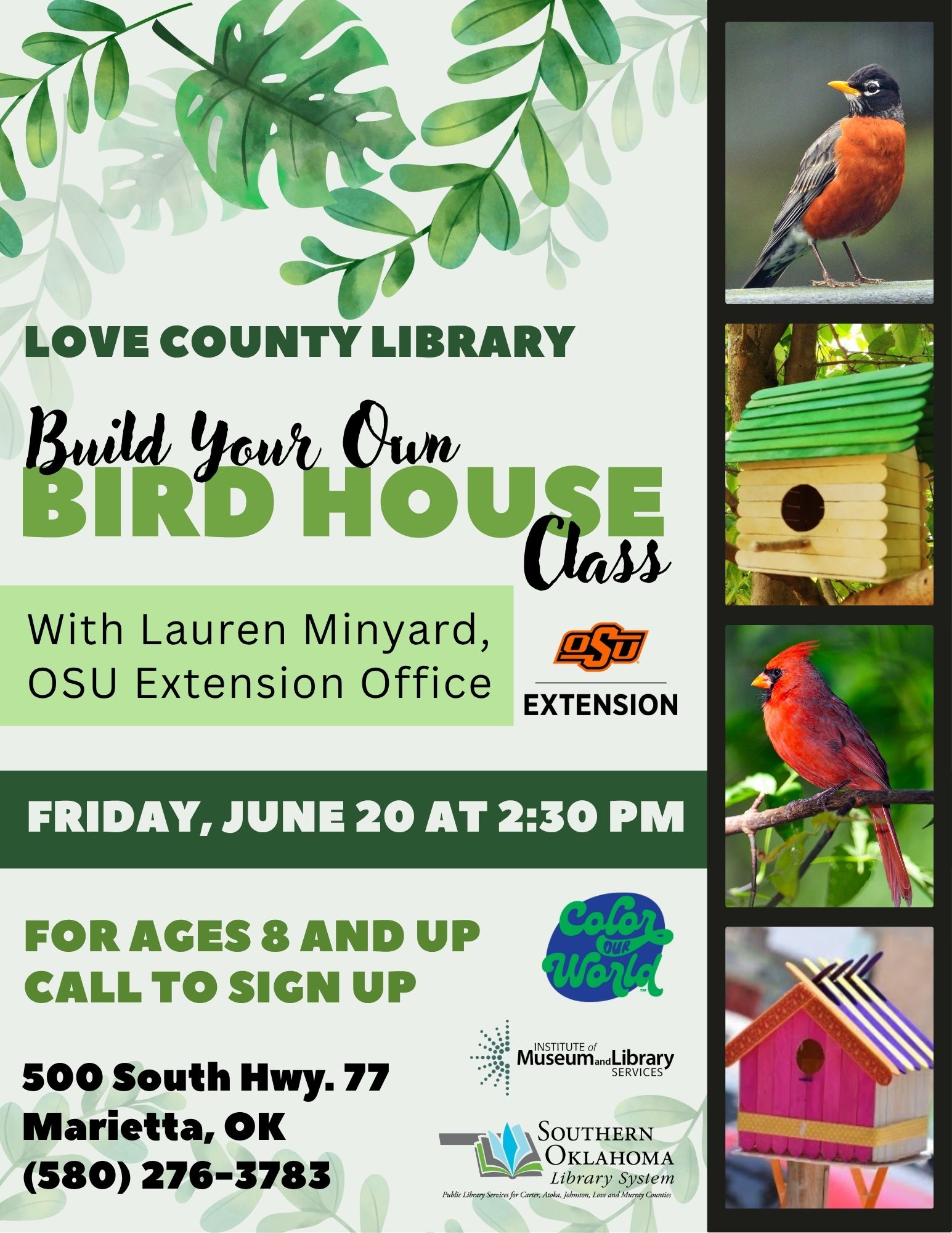 Bird House Class LCL Flyer SRP 2025 Bird House Class LCL Flyer SRP 2025