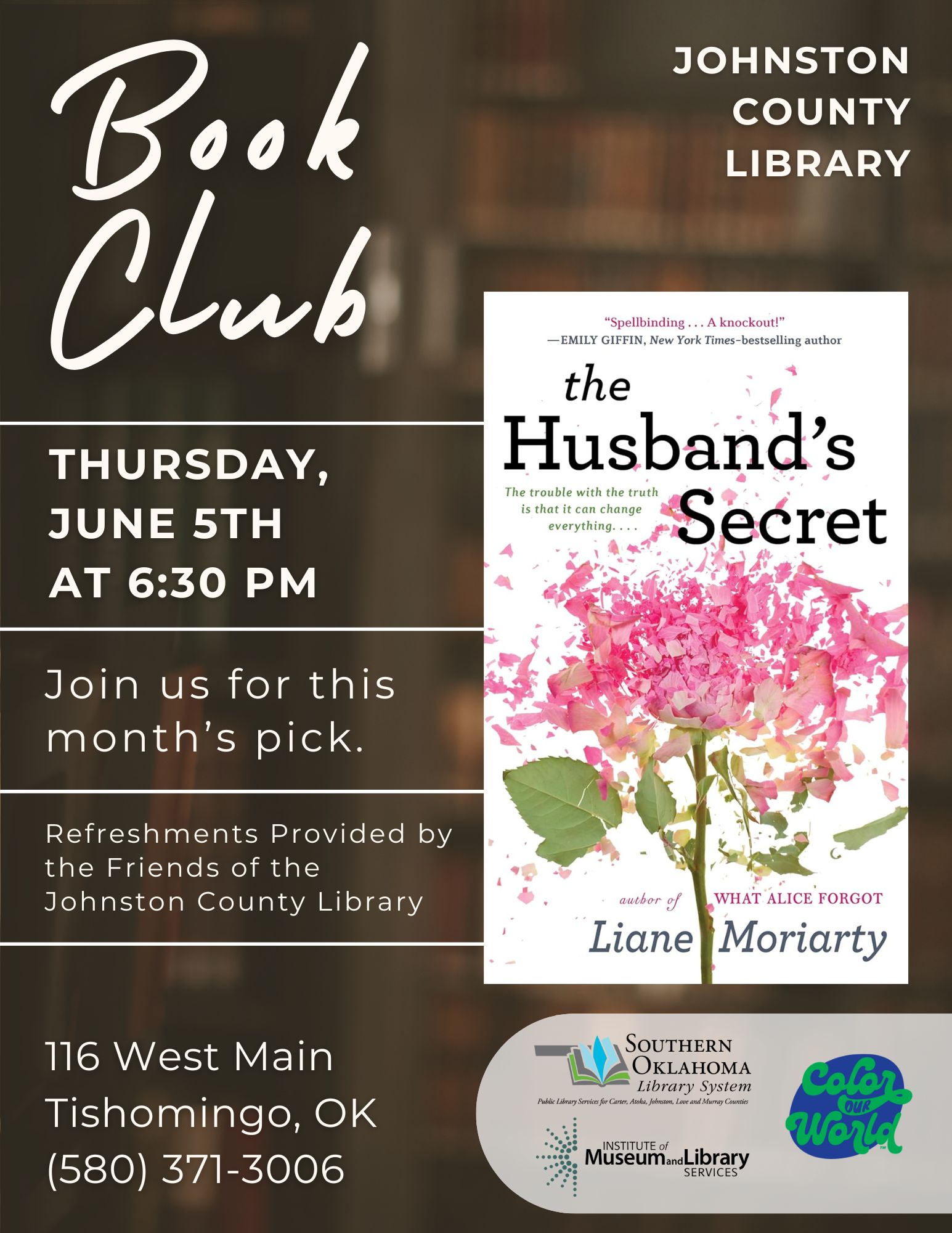 Book Club The Husbands Secret JCL Flyer SRP 2025 Book Club The Husbands Secret JCL Flyer SRP 2025