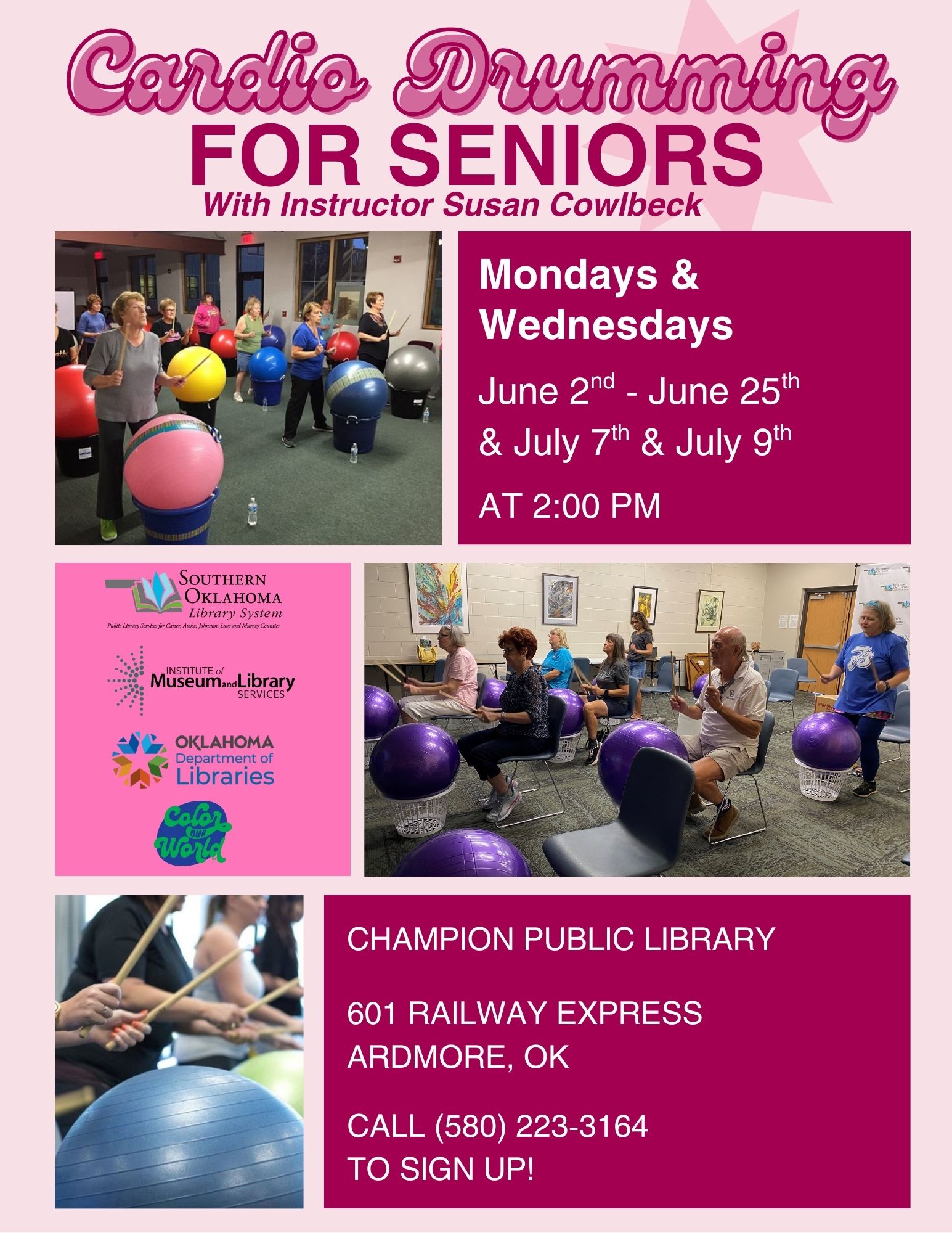 Cardio Drumming June-July CPL Flyer PR Cardio Drumming June-July CPL Flyer PR