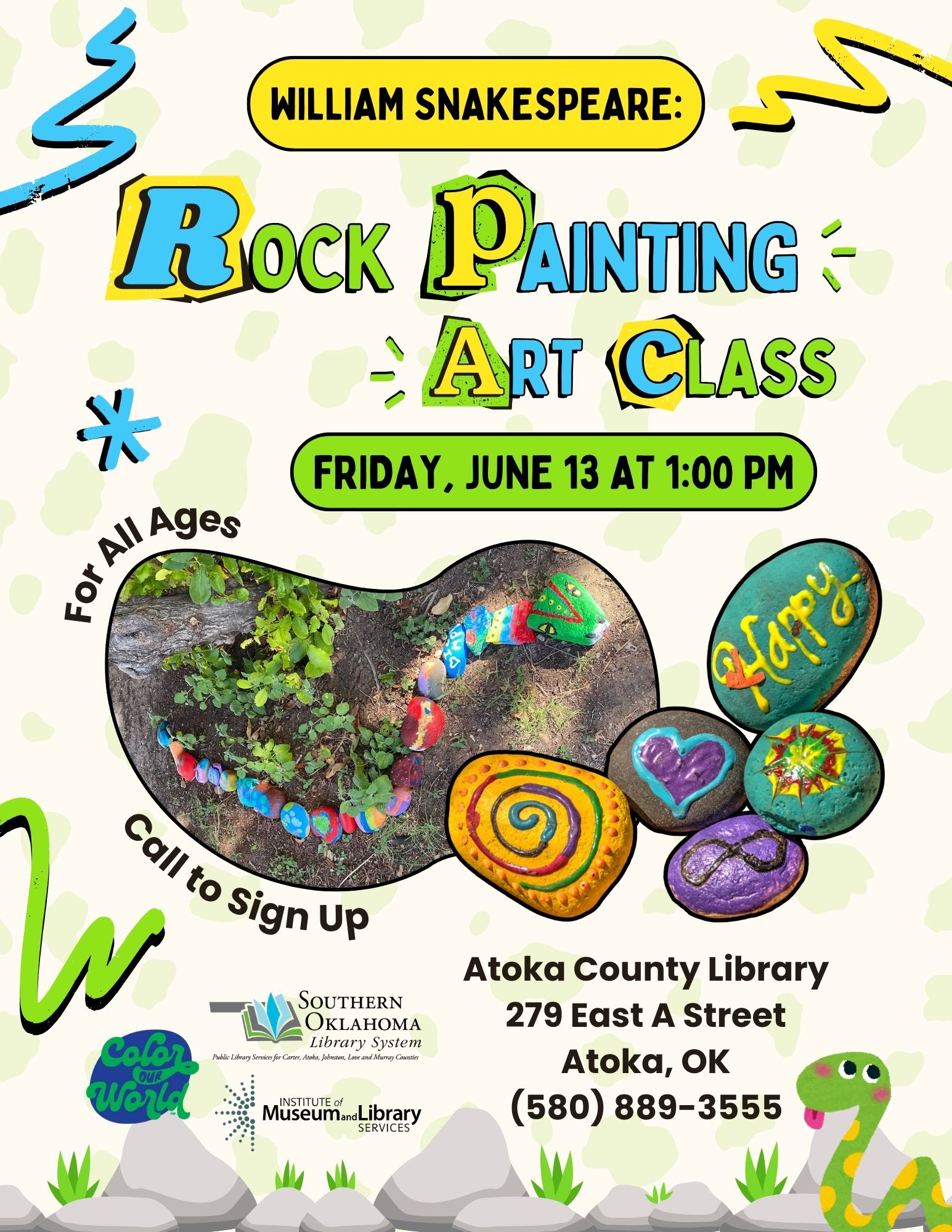 Rock Painting Art Class ACL Flyer SRP 2025 Rock Painting Art Class ACL Flyer SRP 2025