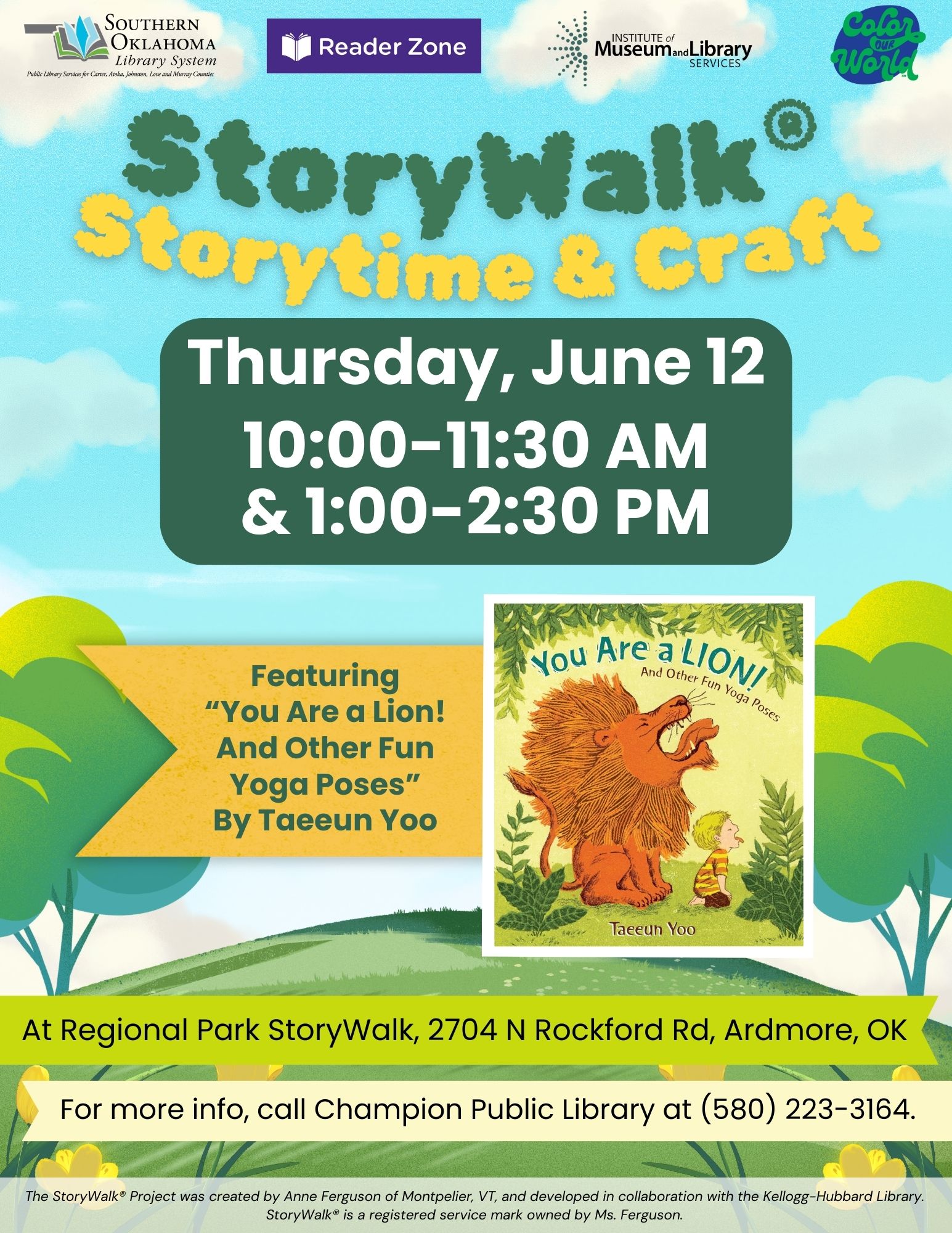 StoryWalk Storytime JUNE CPL Flyer SRP 2025 StoryWalk Storytime JUNE CPL Flyer SRP 2025