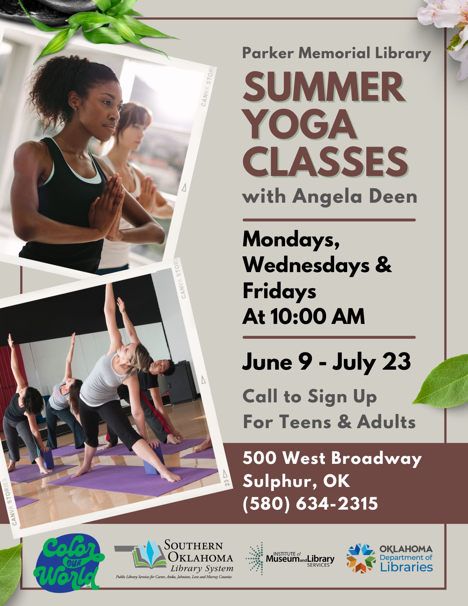 Summer Yoga Class PML Flyer SRP 2025 Summer Yoga Class PML Flyer SRP 2025
