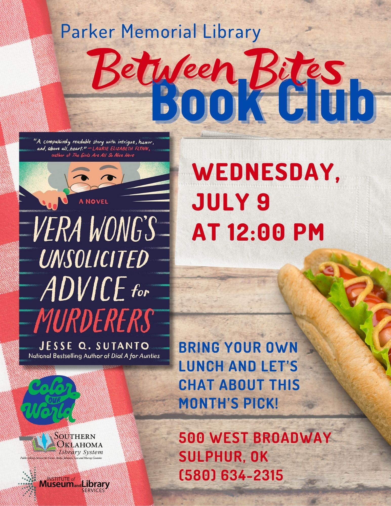 Between Bites Book Club Vera Wongs PML Flyer 2025 SRP Between Bites Book Club Vera Wongs PML Flyer 2025 SRP