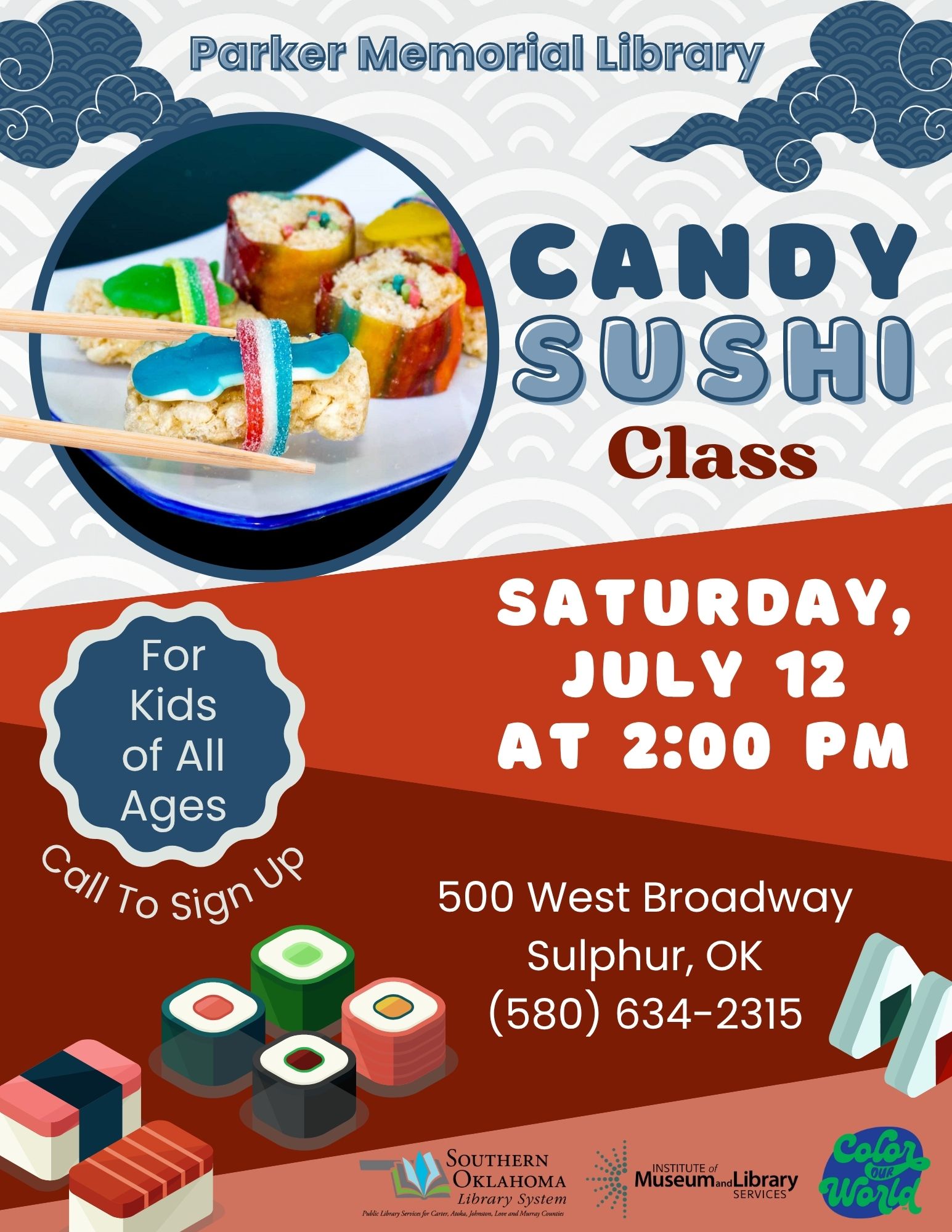 Candy Sushi Class PML Flyer SRP 2025 Candy Sushi Class PML Flyer SRP 2025