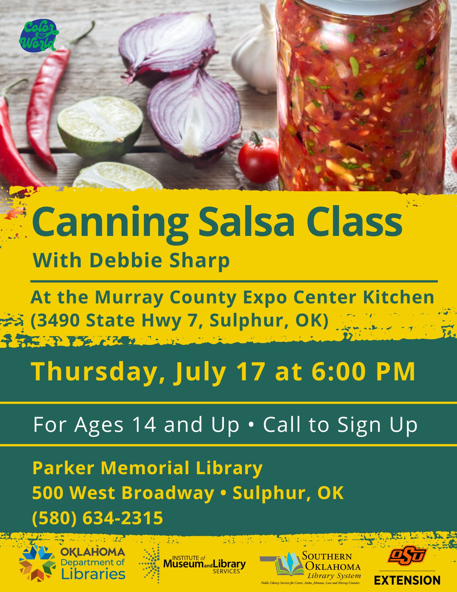 Canning Salsa Class PML Flyer SRP 2025 Canning Salsa Class PML Flyer SRP 2025