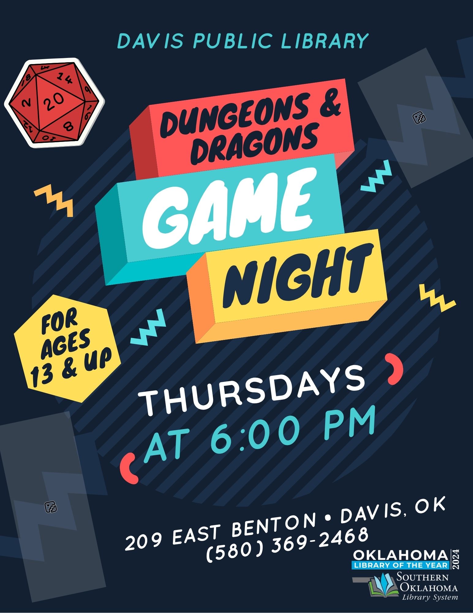 D&D Game Night DPL Flyer D&D Game Night DPL Flyer