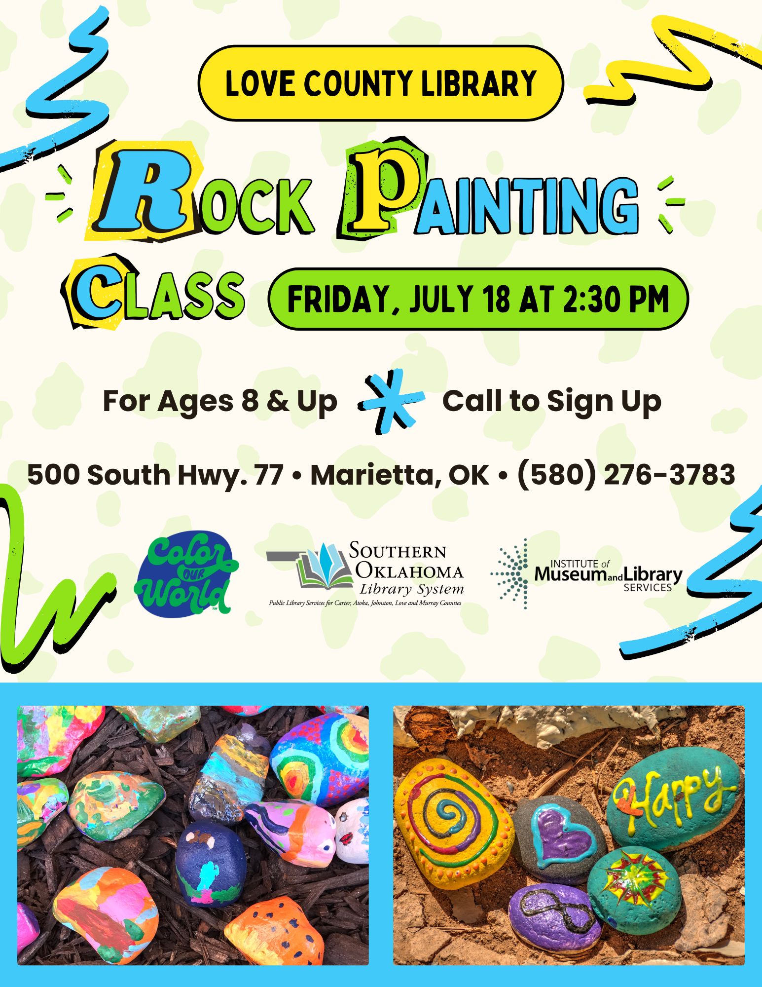 Rock Painting Class LCL Flyer SRP 2025 Rock Painting Class LCL Flyer SRP 2025