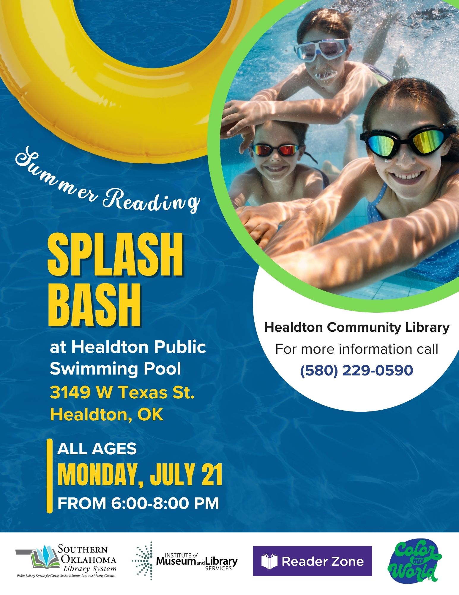 Summer Reading Splash Bash HCL Flyer SRP 2025 Summer Reading Splash Bash HCL Flyer SRP 2025