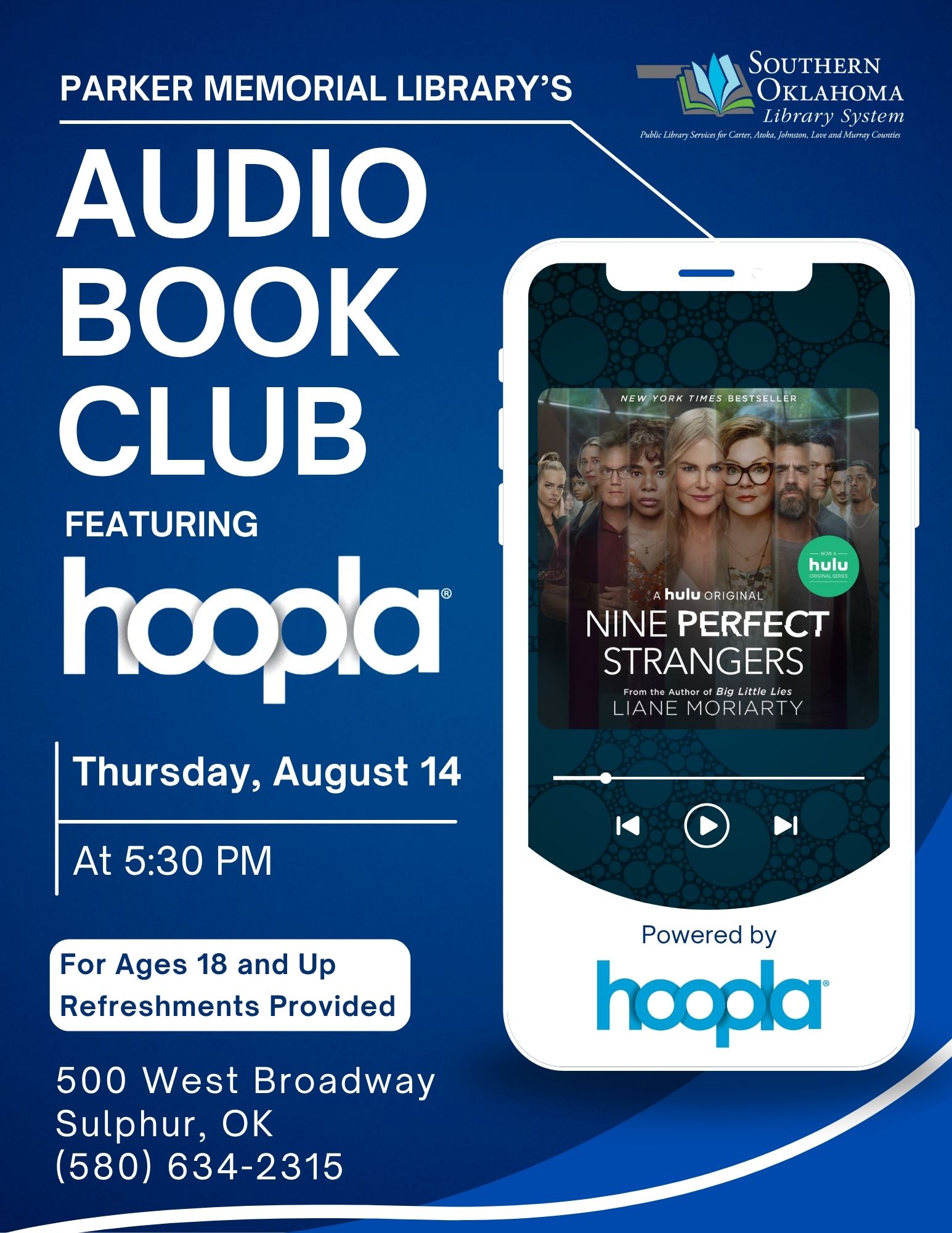 Audio Book Club 9 Perfect Strangers PML Flyer