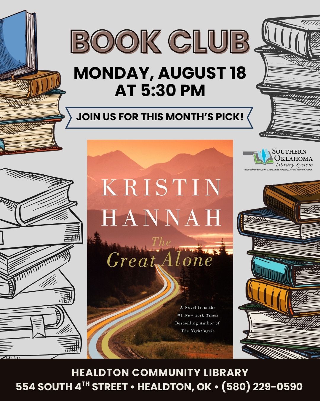 Book Club The Great Alone HCL Flyer 2025 AUG Book Club The Great Alone HCL Flyer 2025 AUG