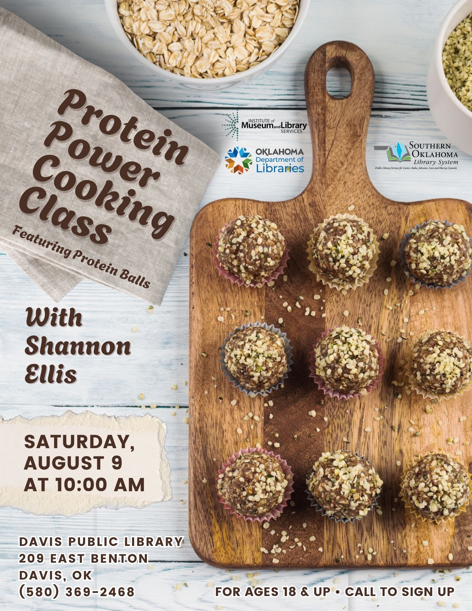 Protein Power Cooking Class DPL Flyer 2025