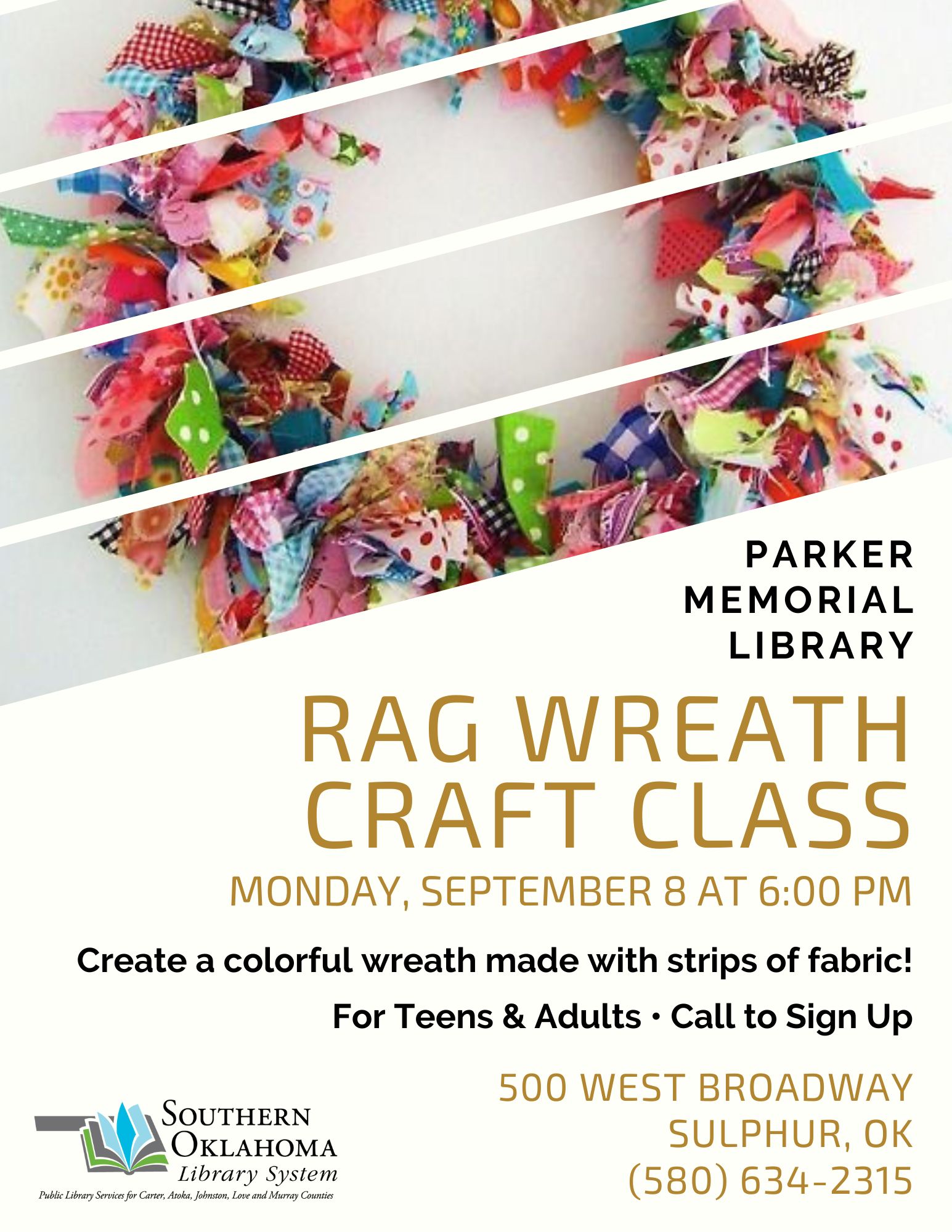 Rag Wreath Craft PML Flyer 2025