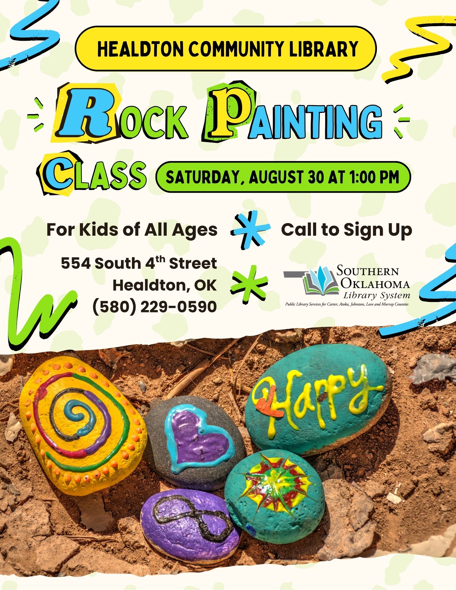 Rock Painting Class HCL Flyer SRP 2025 Rock Painting Class HCL Flyer SRP 2025