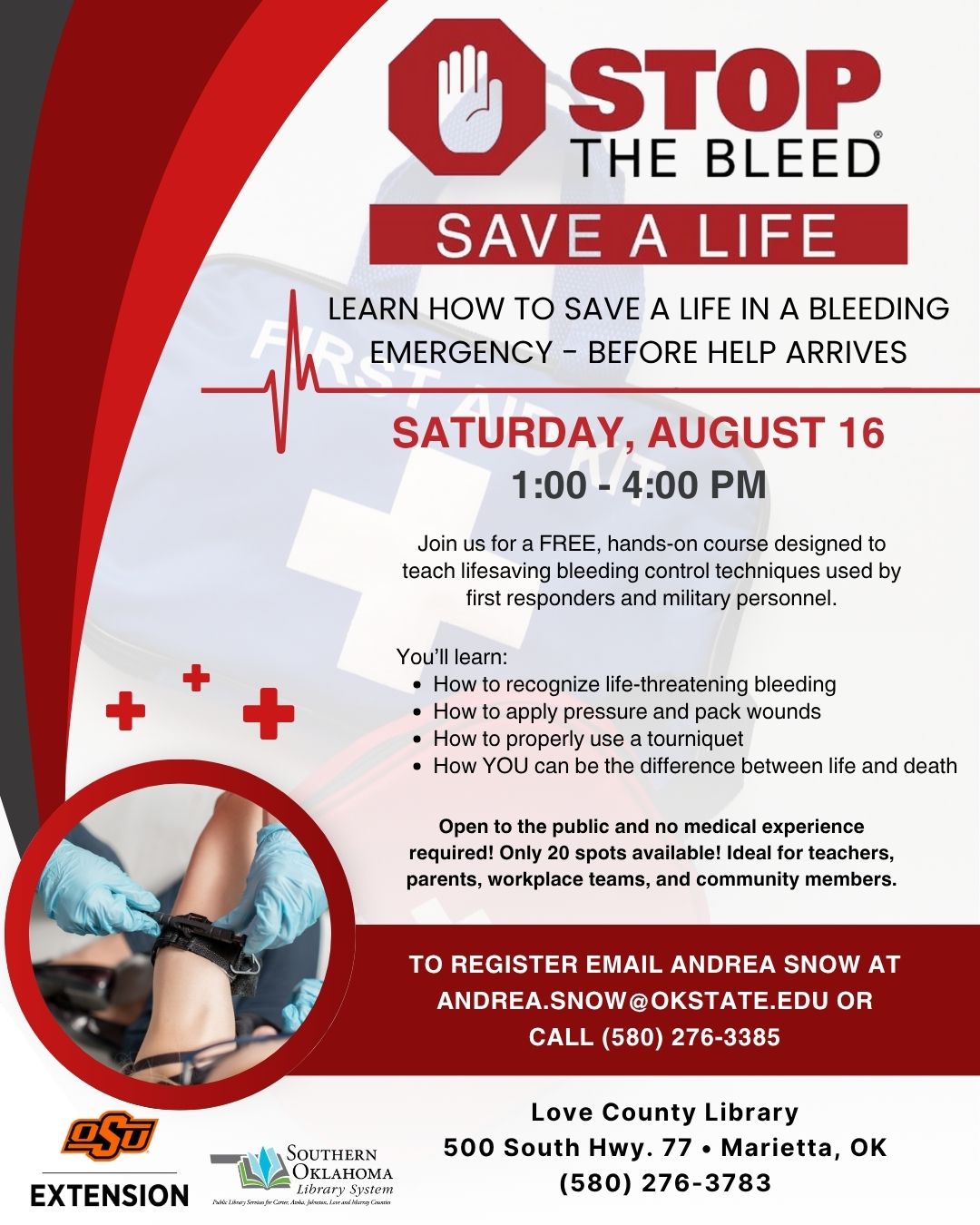 Stop the Bleed LCL Flyer 2025 Stop the Bleed LCL Flyer 2025