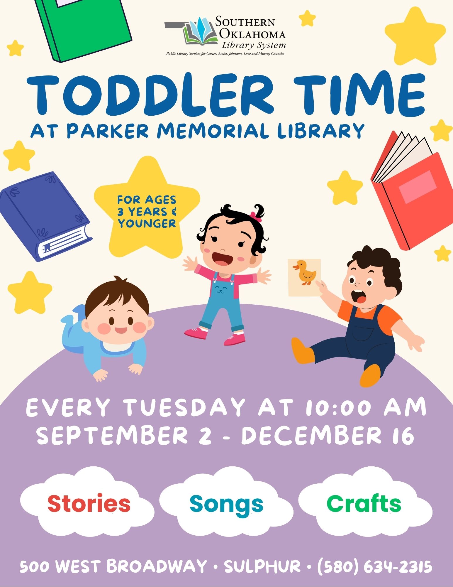 Toddler Time PML Flyer 2025