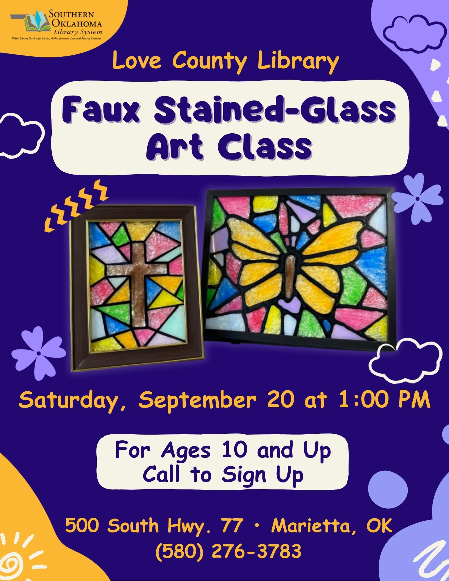 Faux Stained Glass Art Class LCL Flyer 2025 Faux Stained Glass Art Class LCL Flyer 2025