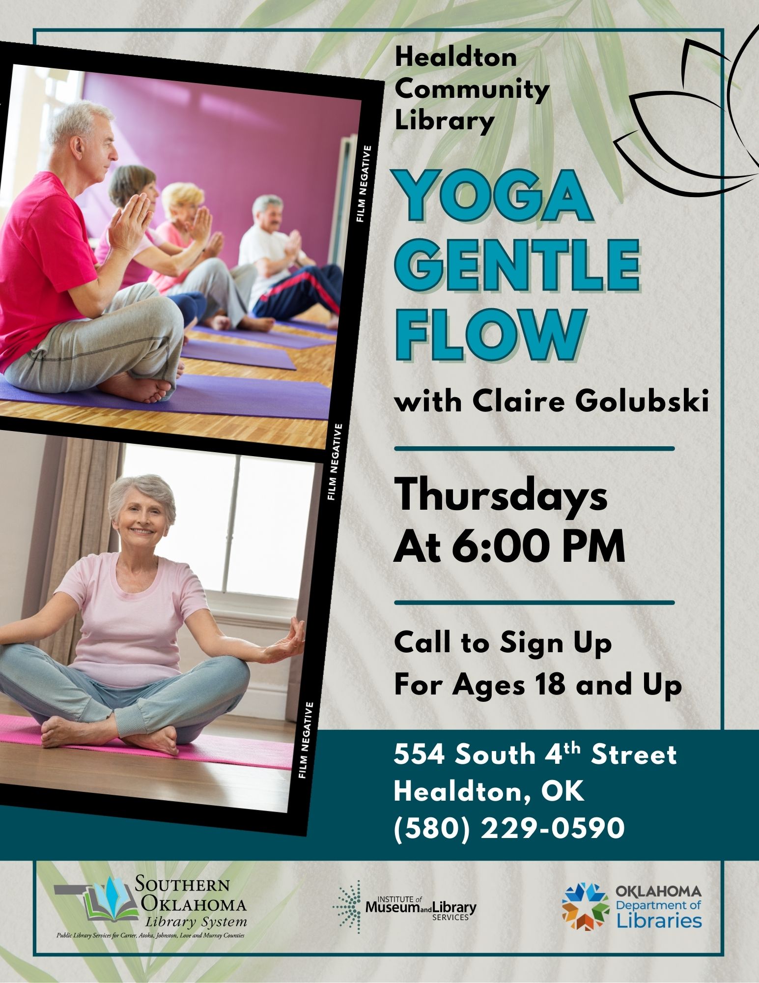 Yoga Gentle Flow Class HCL Flyer AUG 2025 Yoga Gentle Flow Class HCL Flyer AUG 2025