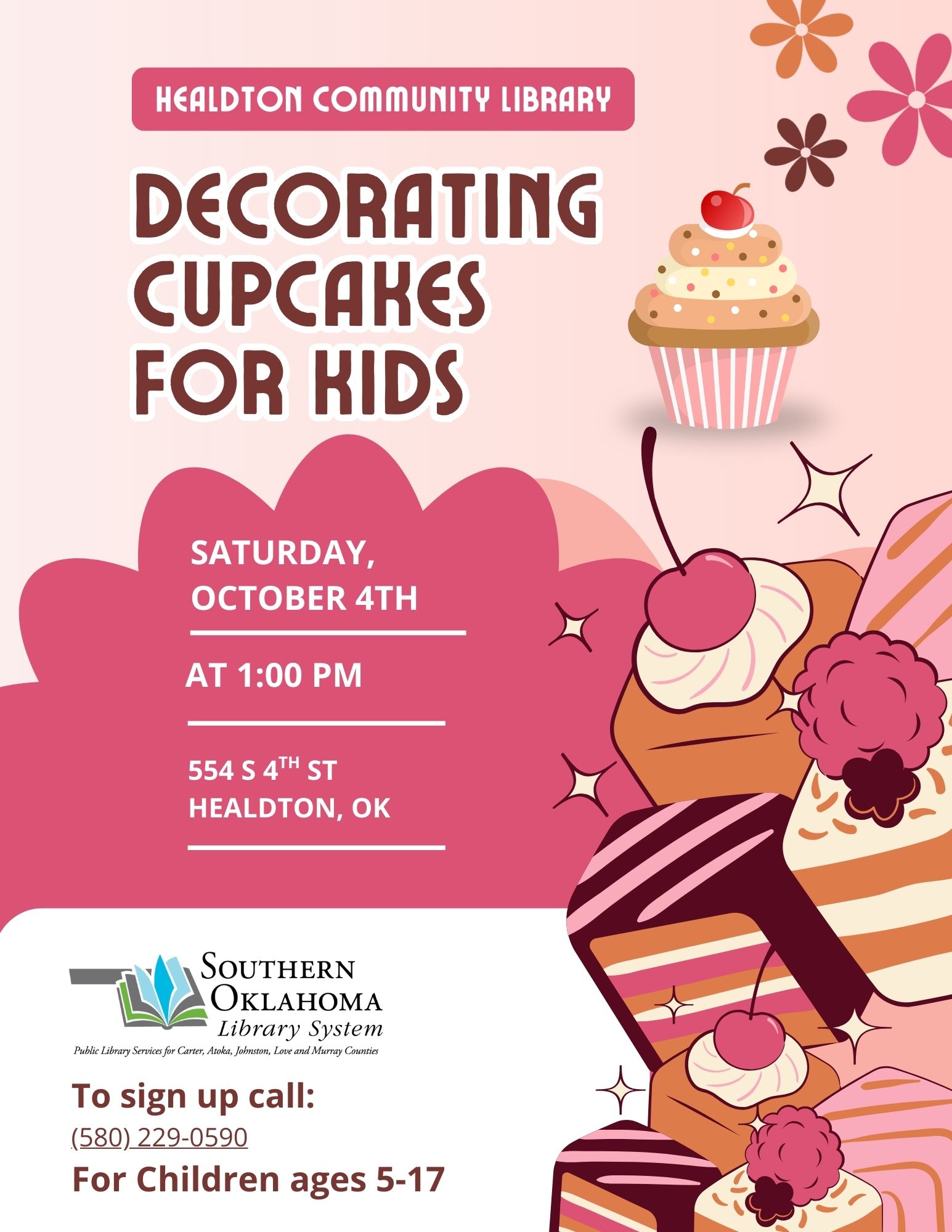 Cupcake Decorating for Kids HCL 2025 PR Flyer