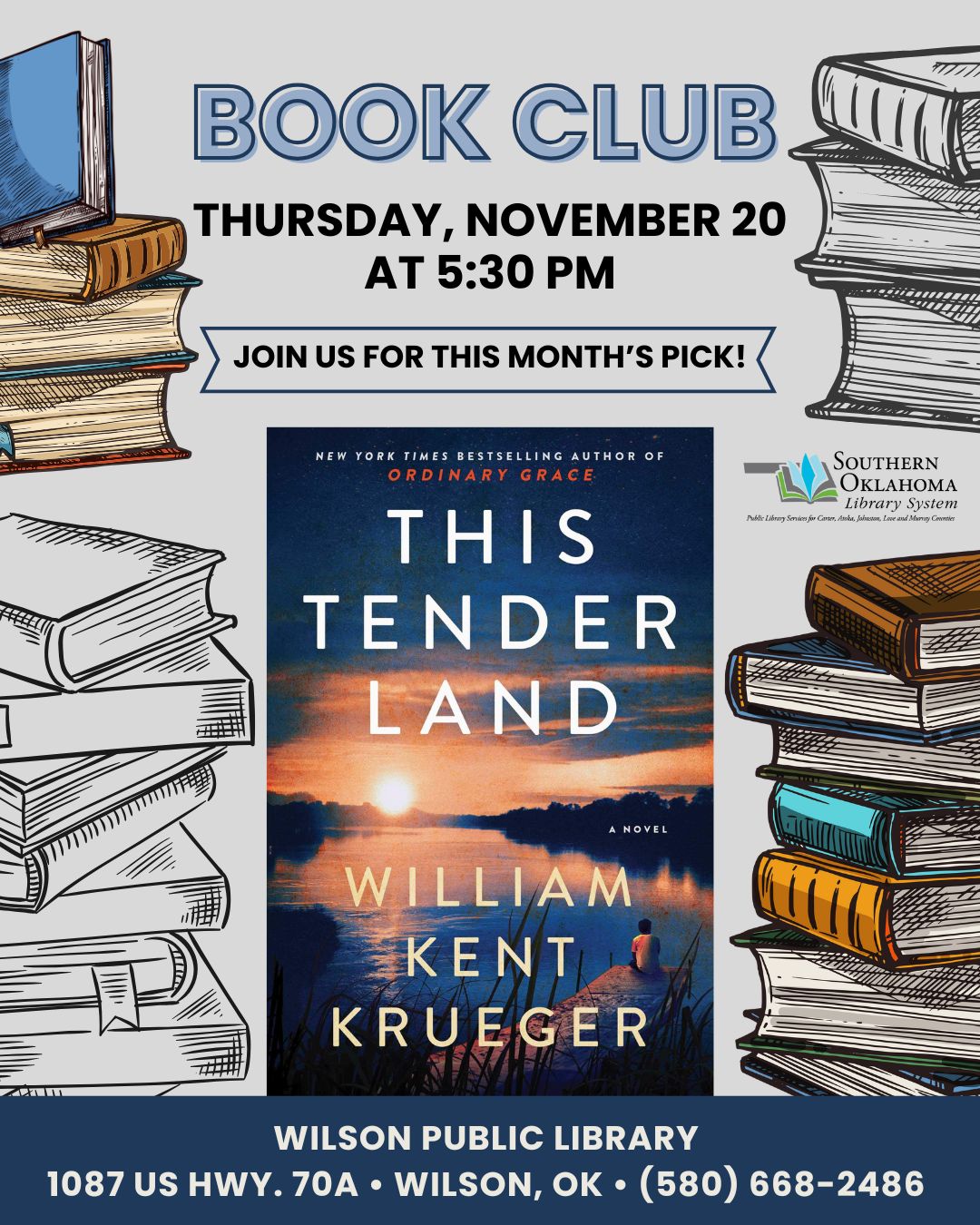 Book Club This Tender Land WPL Flyer 2025