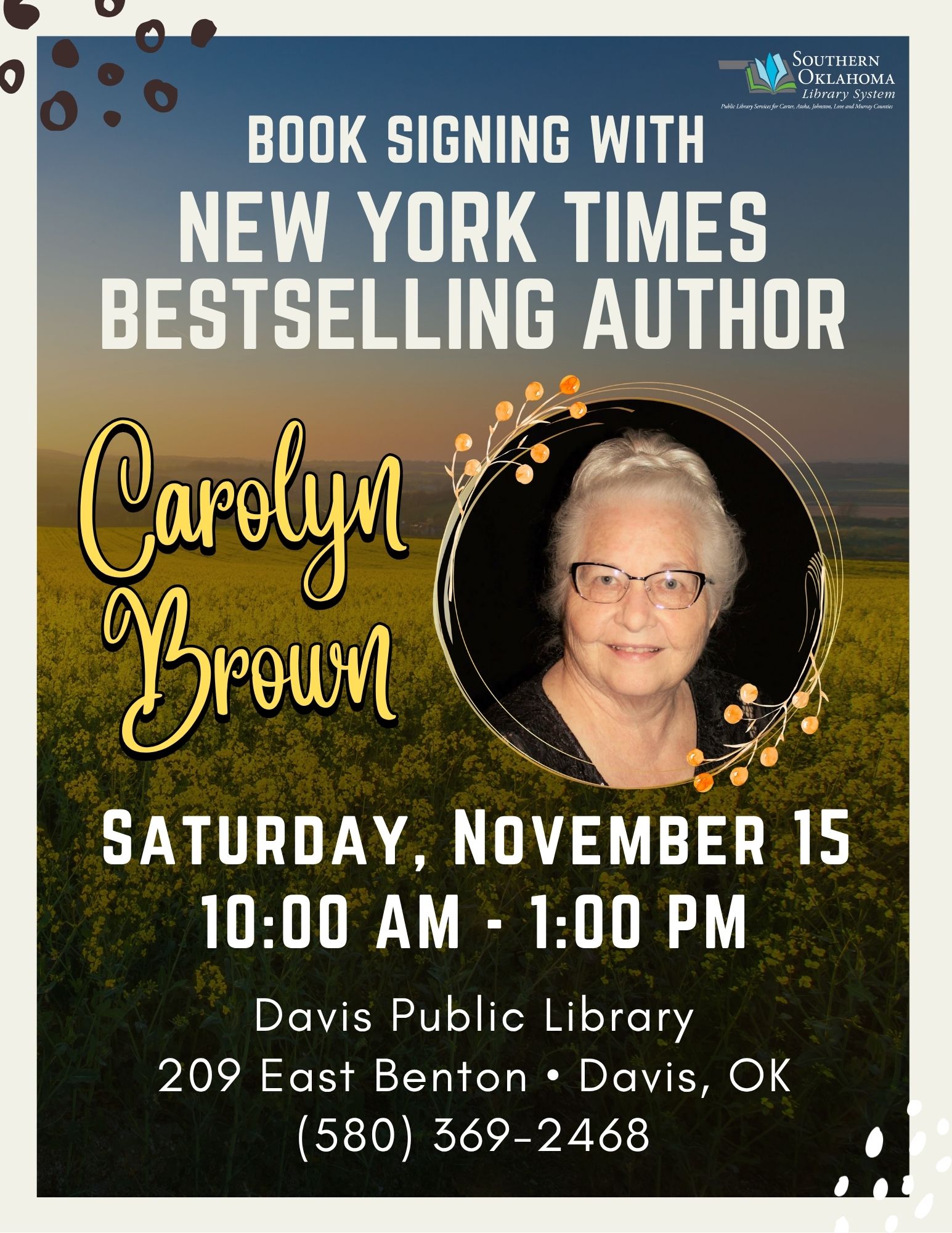 Carolyn Brown Book Signing Flyer DPL 2025 1