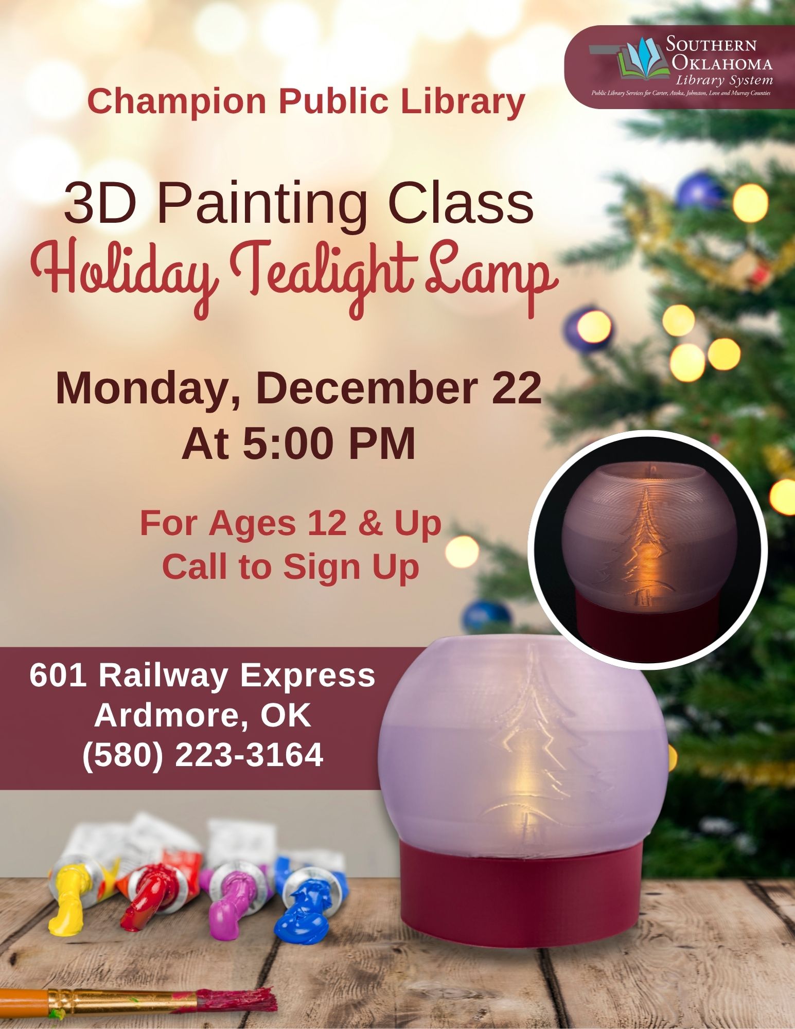 3D Painting Tealight CPL Flyer 2025