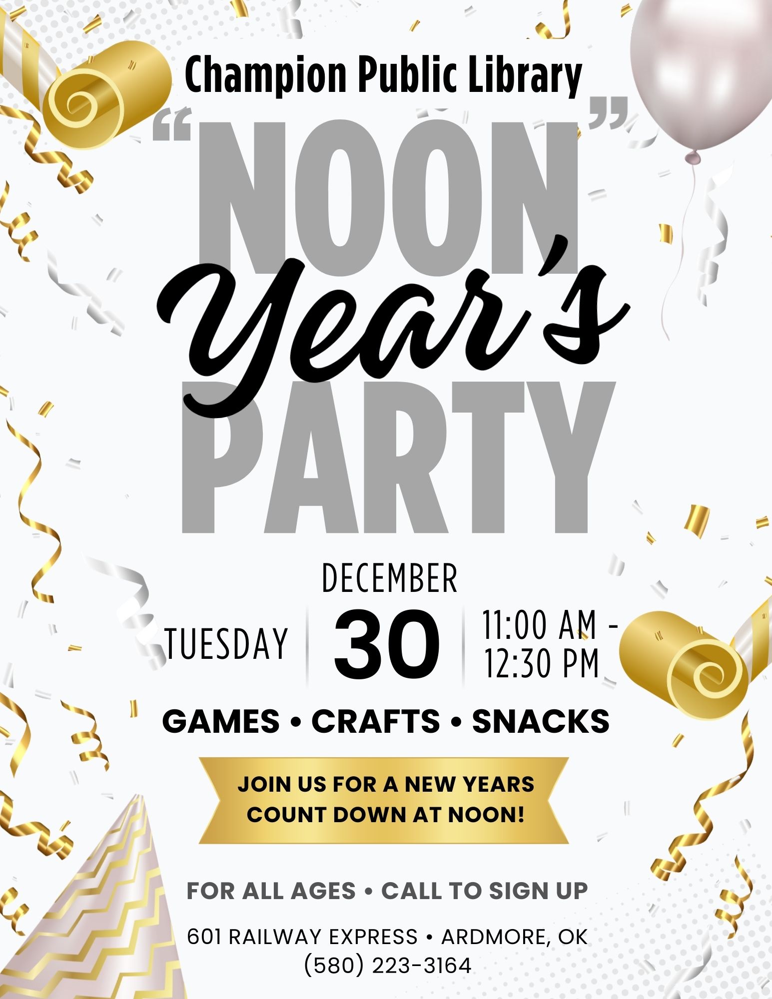 Noon Years Party Flyer CPL 2025