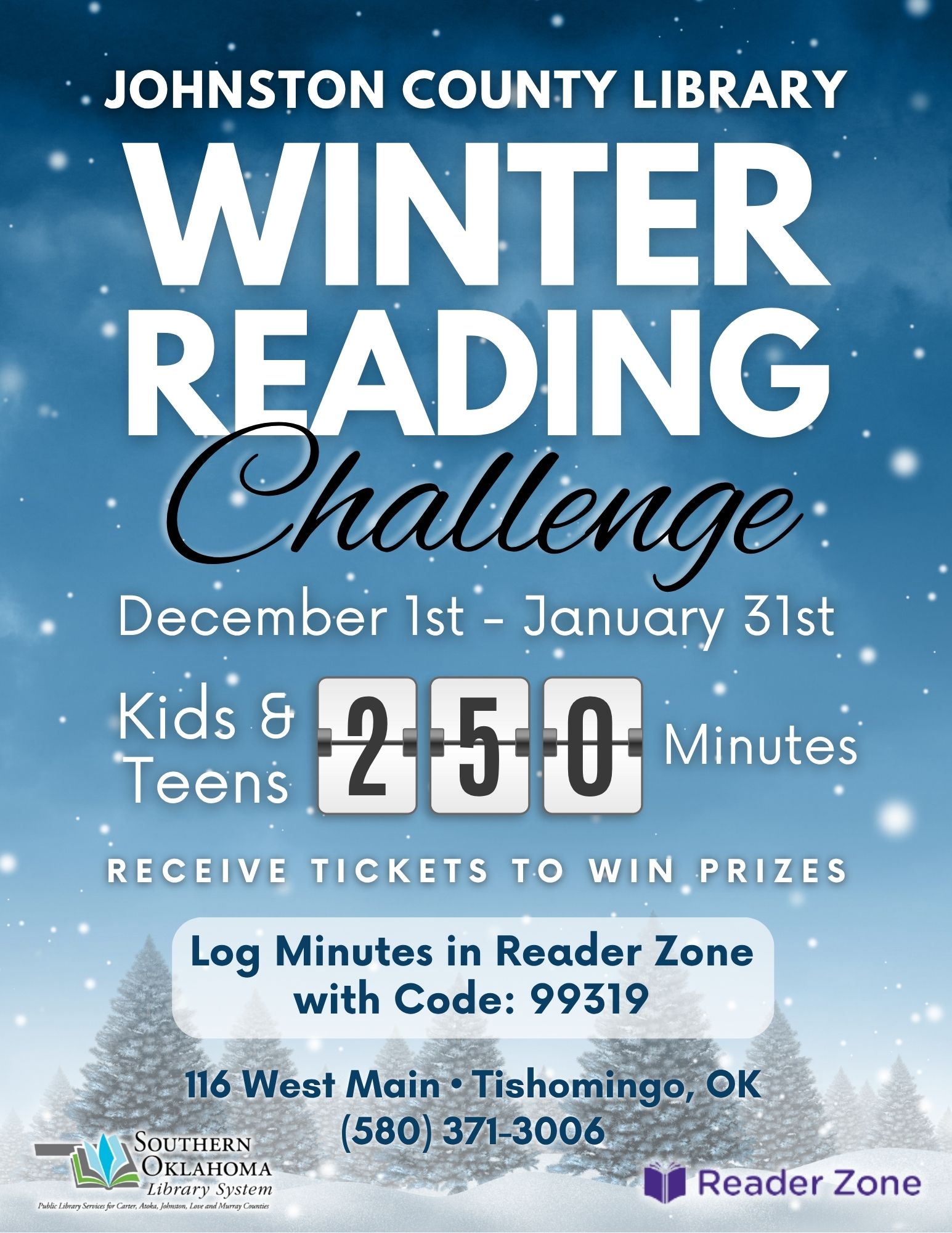 Winter Reading Challenge JCL Flyer 2025