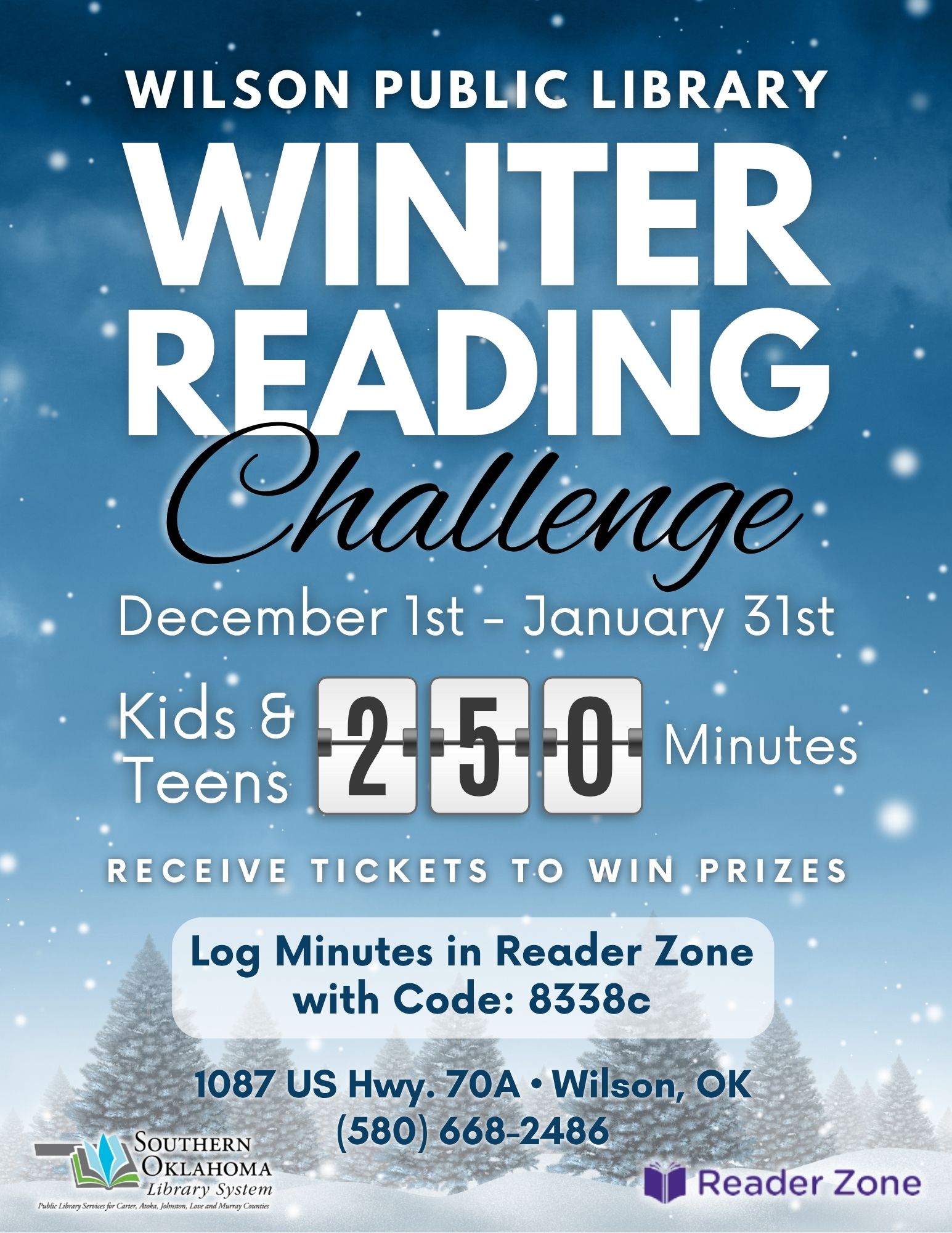 Winter Reading Challenge WPL Flyer 2025