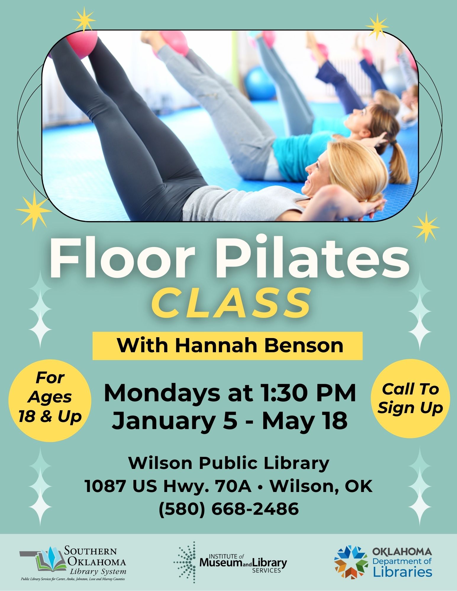 Floor Pilates Class WPL Flyer 2026