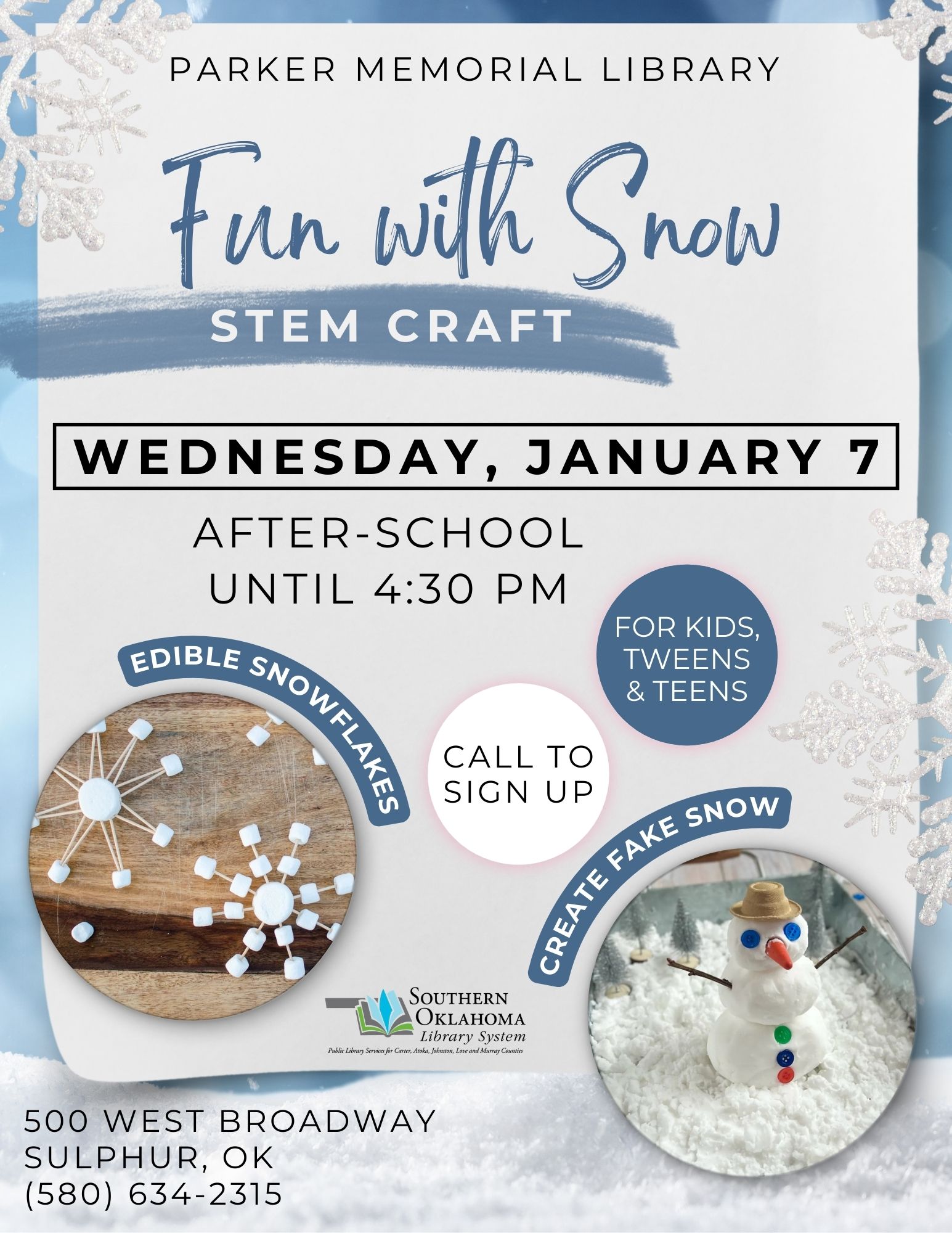 Fun with Snow PML Flyer 2026