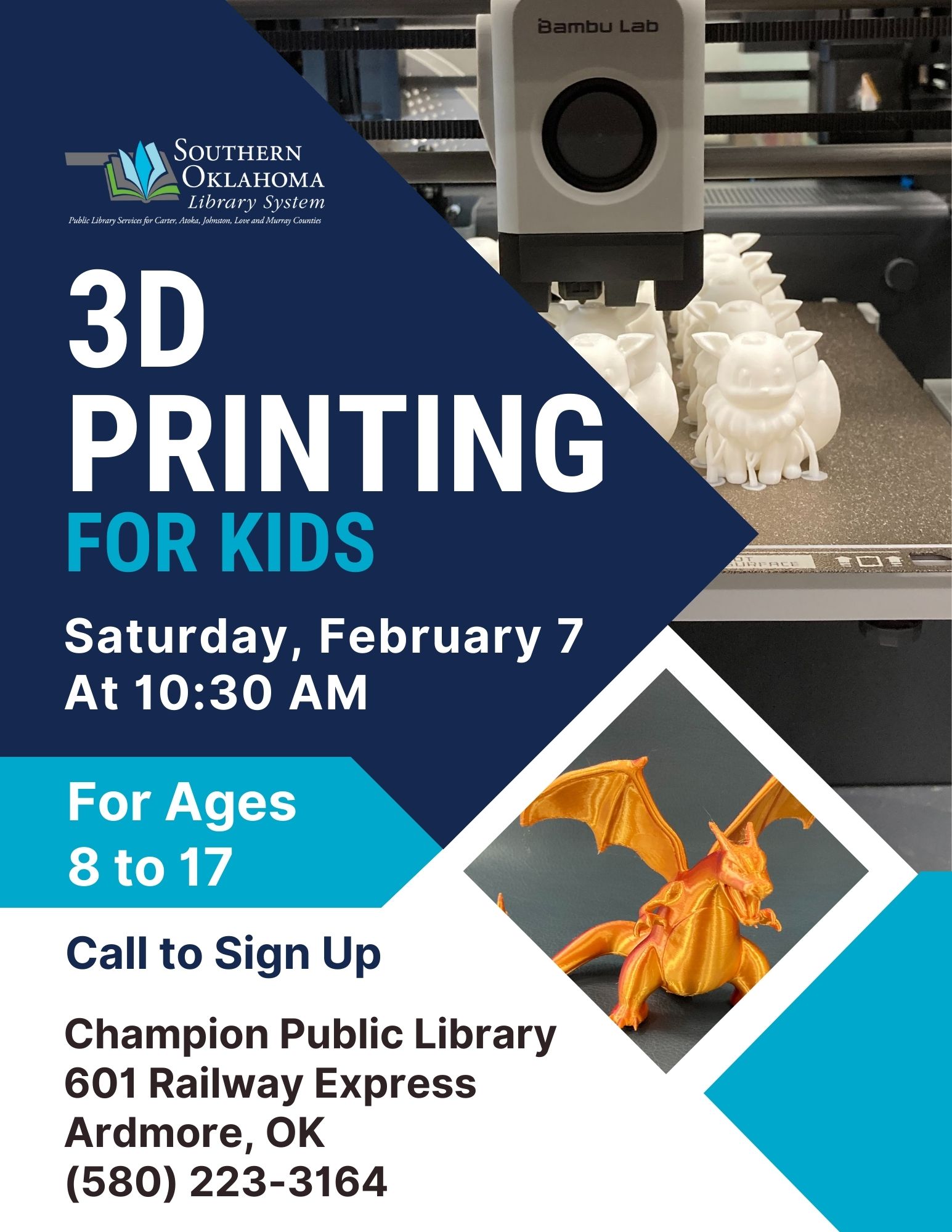 3D Printing Class FEB 2026 CPL Flyer