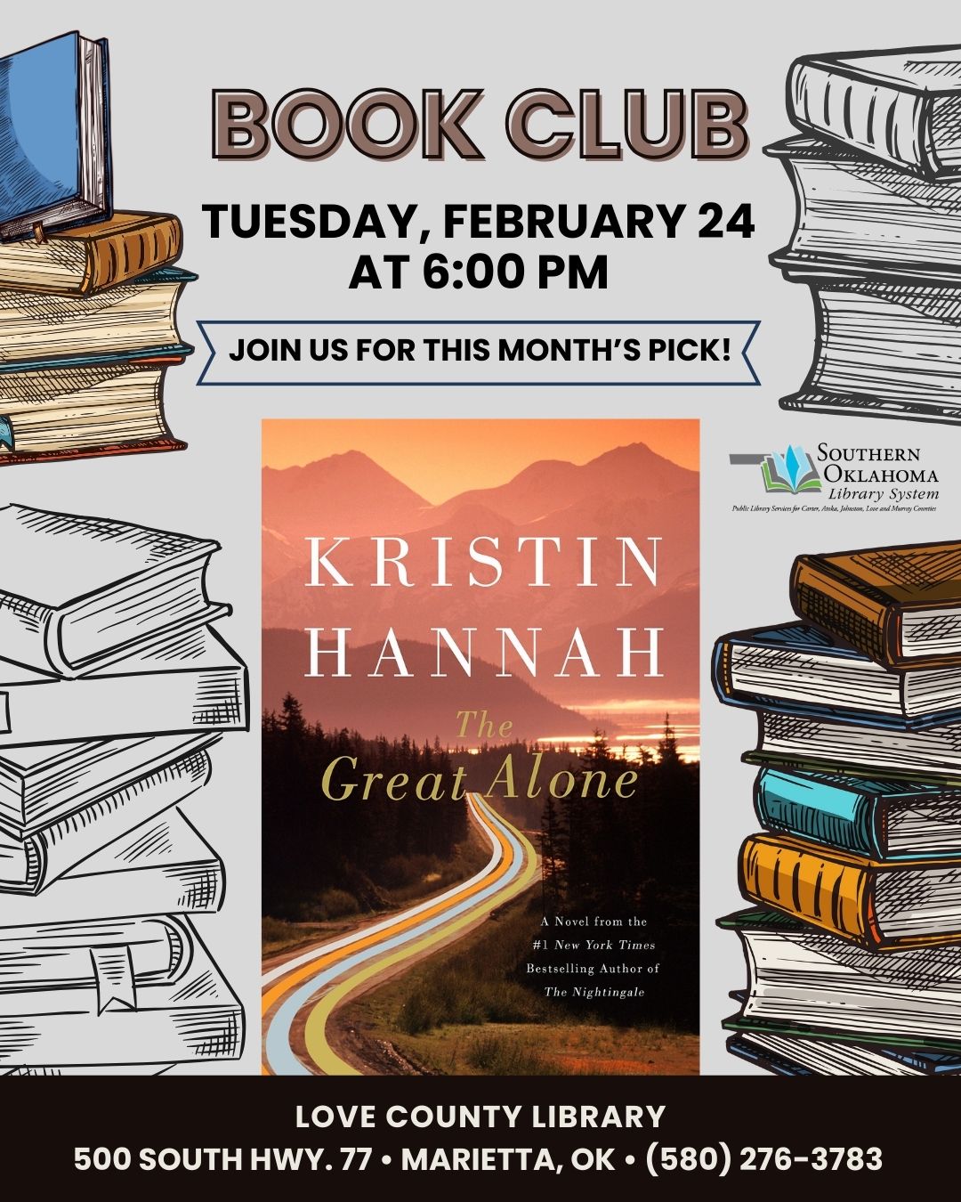 Book Club The Great Alone LCL Flyer 2026 FEB